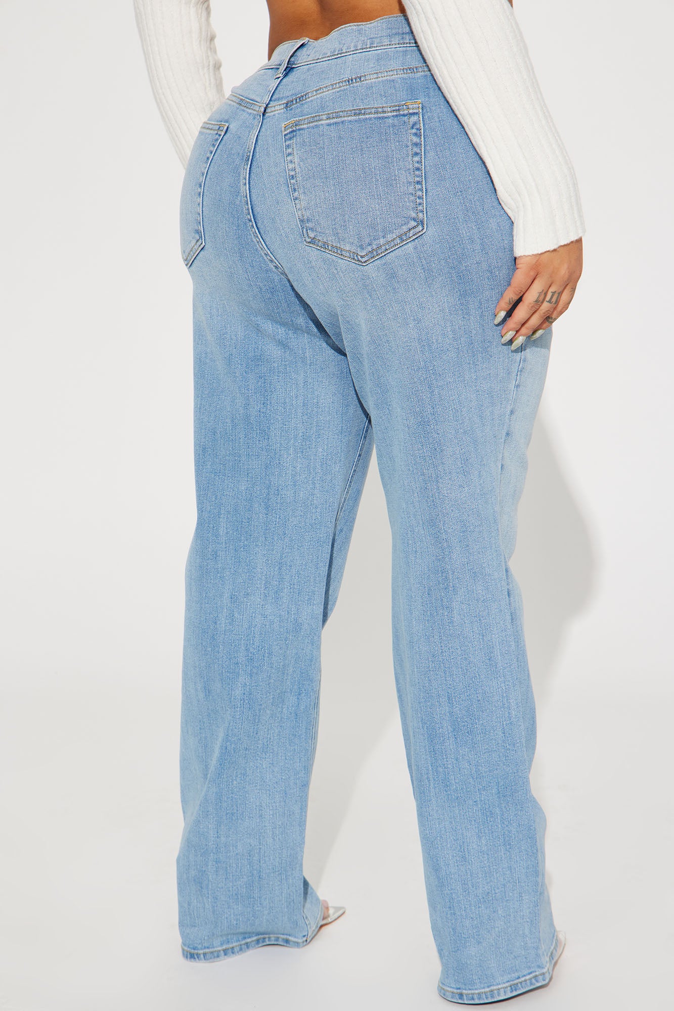 Be Authentic Slouchy Stretch Straight Leg Jeans - Vintage Wash - Image 6