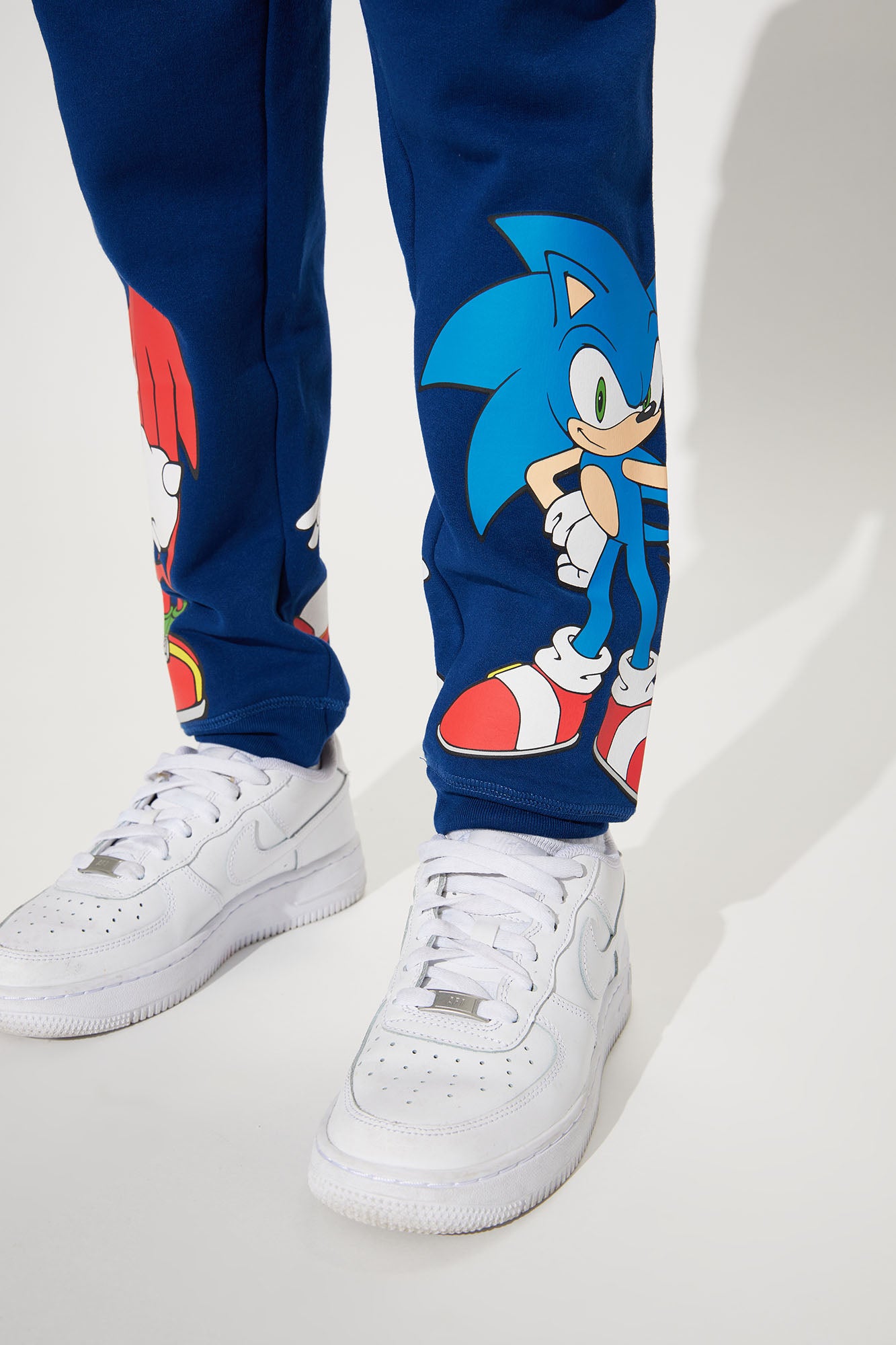 Mini Sonic Embroidered Fleece Jogger Set - Navy - Image 5