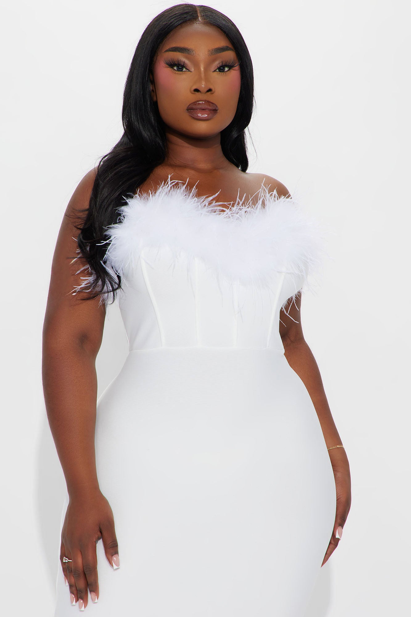 Bridget Bandage Maxi Dress - White - Image 5