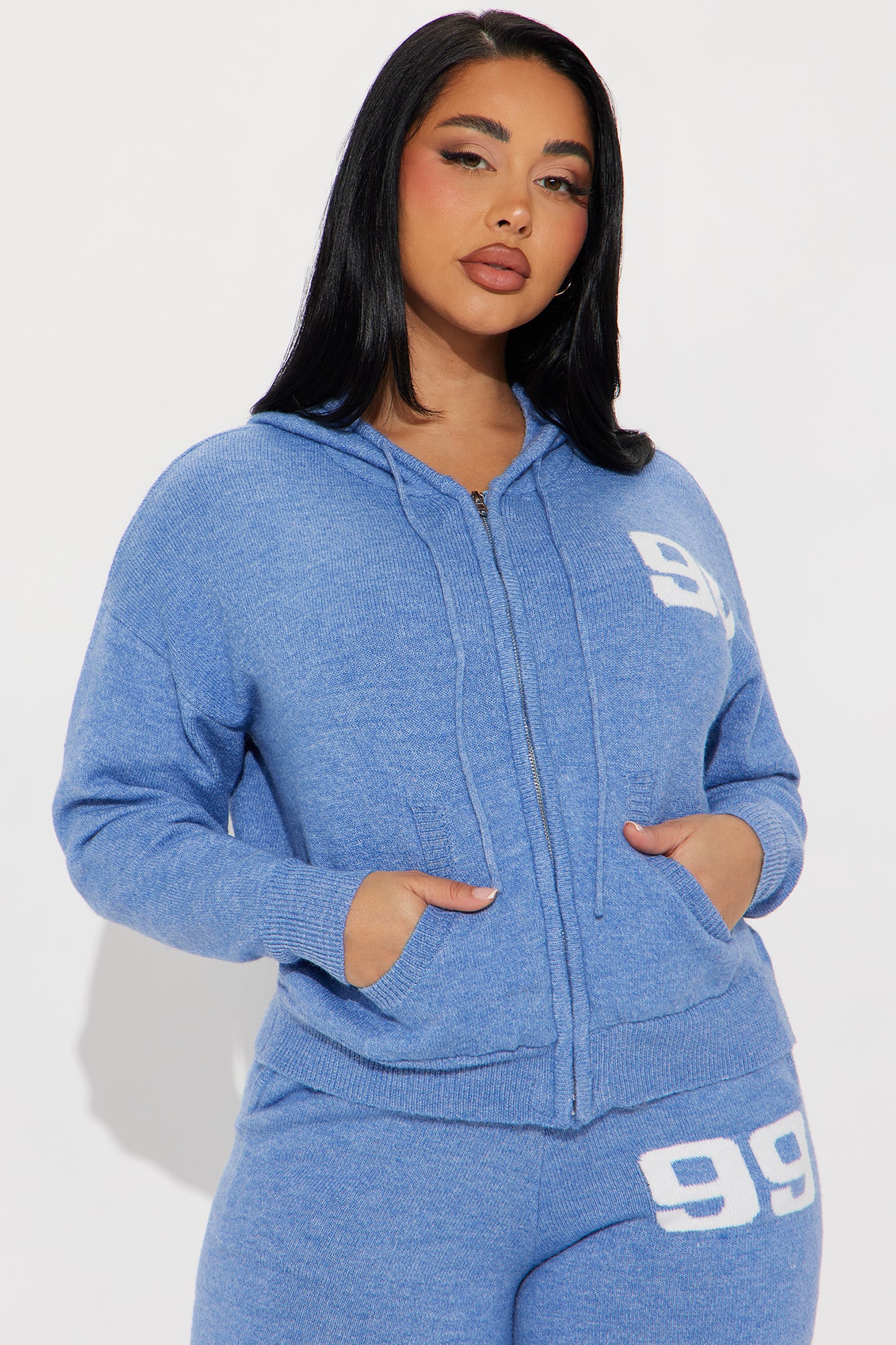 99 Problems Sweater Pant Set - Blue - Image 3