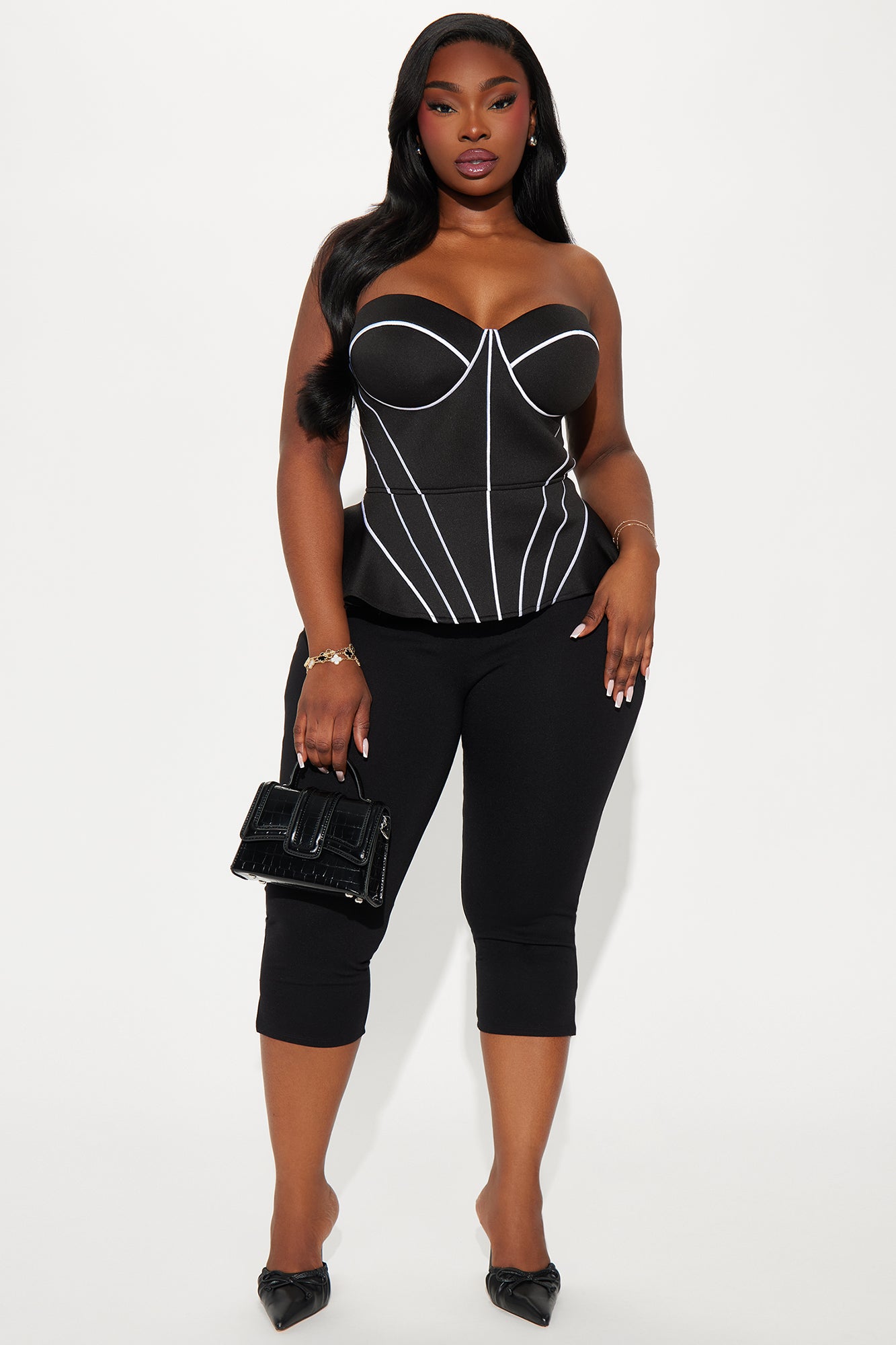 Zamiri Peplum Top - Black - Image 5
