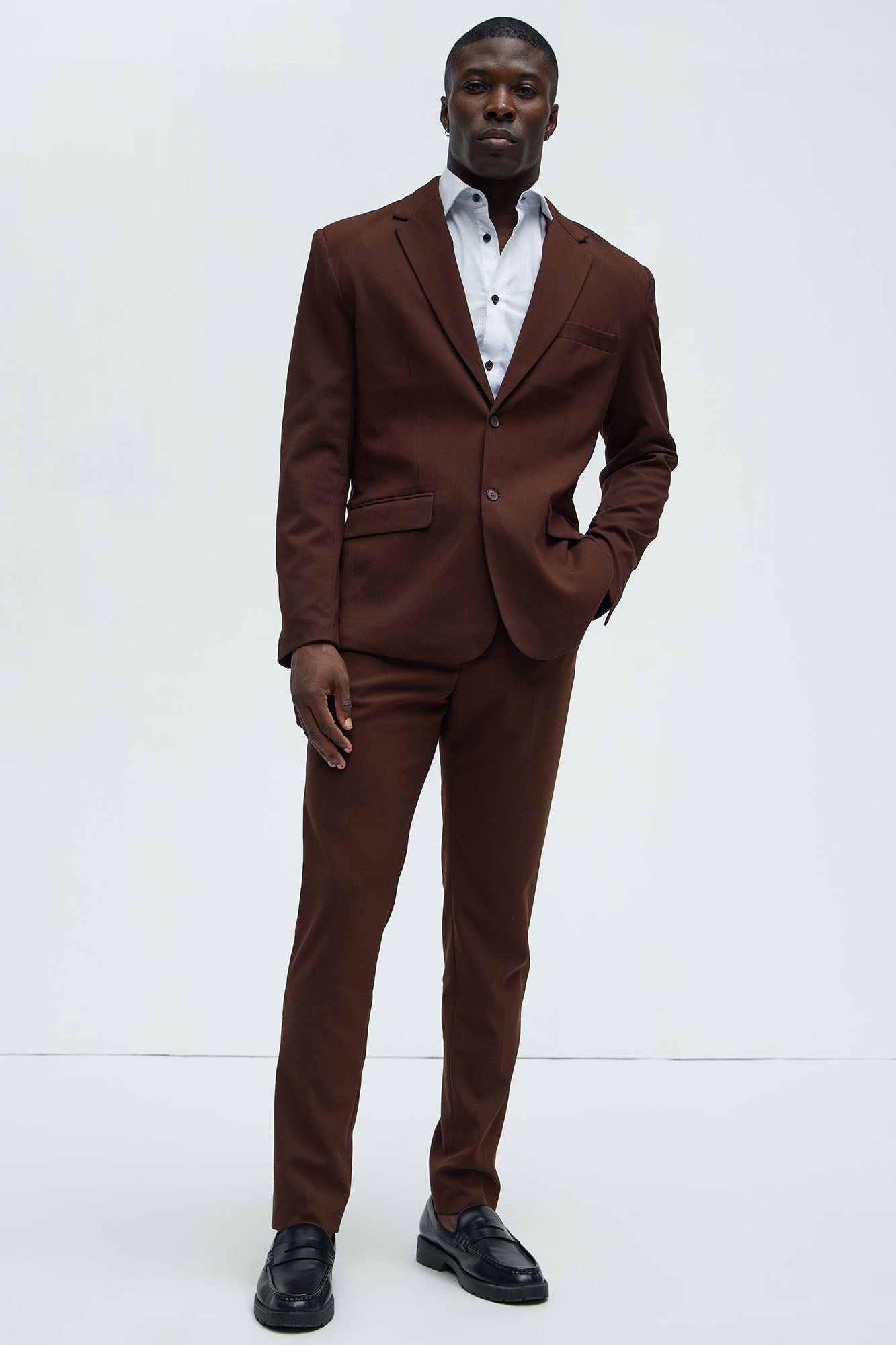 The Modern Stretch Suit Jacket - Brown - Image 5