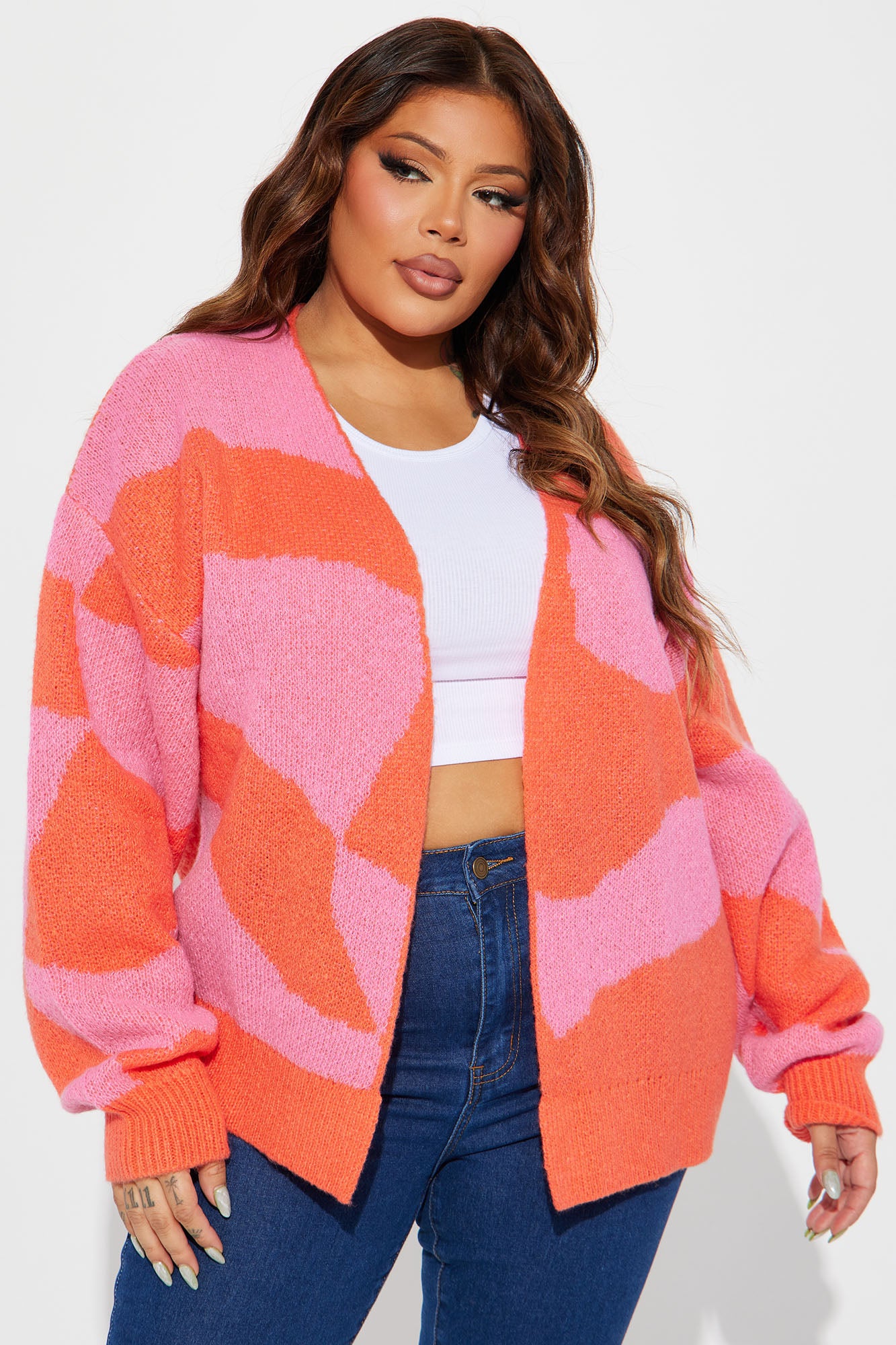 All Mixed Up Cardigan - Pink/combo - Image 5