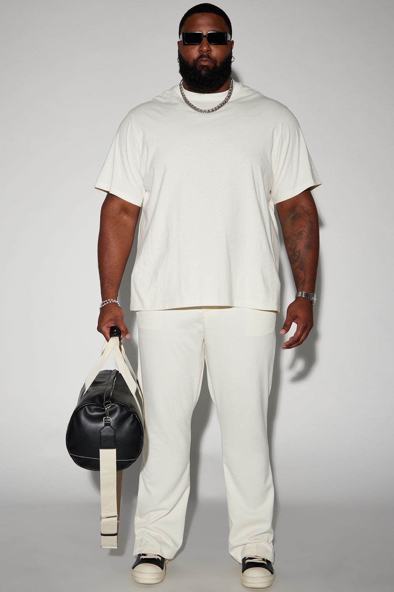 Oversized Heavyweight Short Sleeve Tee - Off White - Image 5