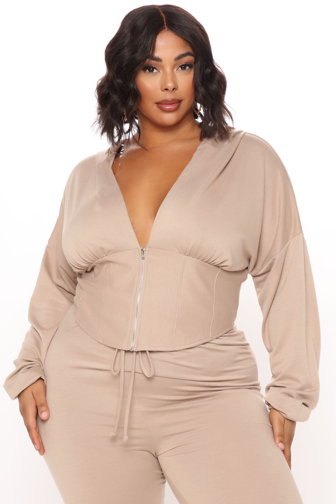 Better Than Ever Hoodie Set - Taupe - Image 9