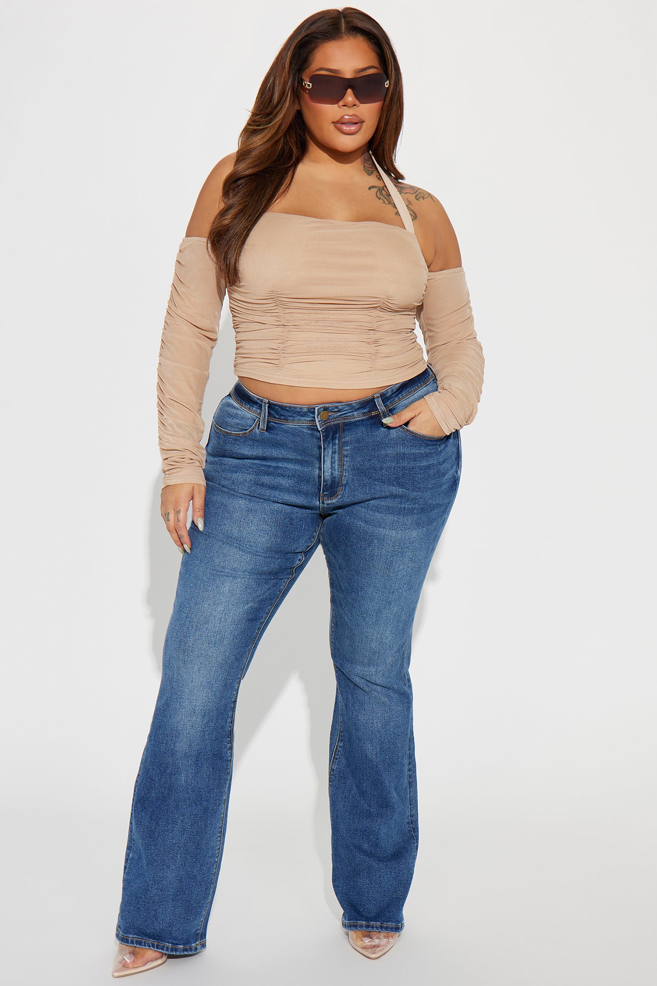 Lost Without You Soft Stretch Bootcut Jeans - Dark Wash - Image 6