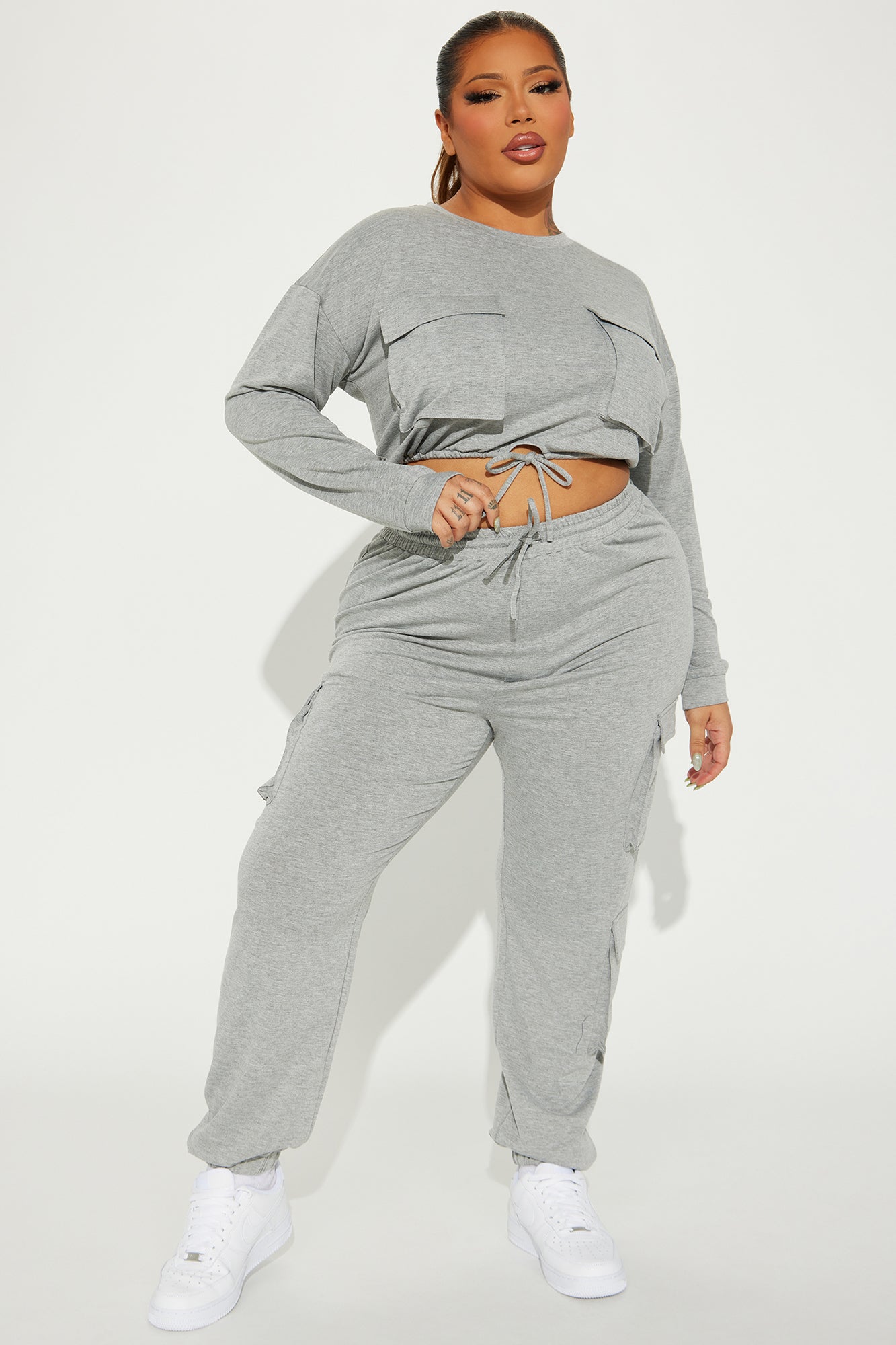 Finding Time Jogger Set  - Heather Grey - Image 4