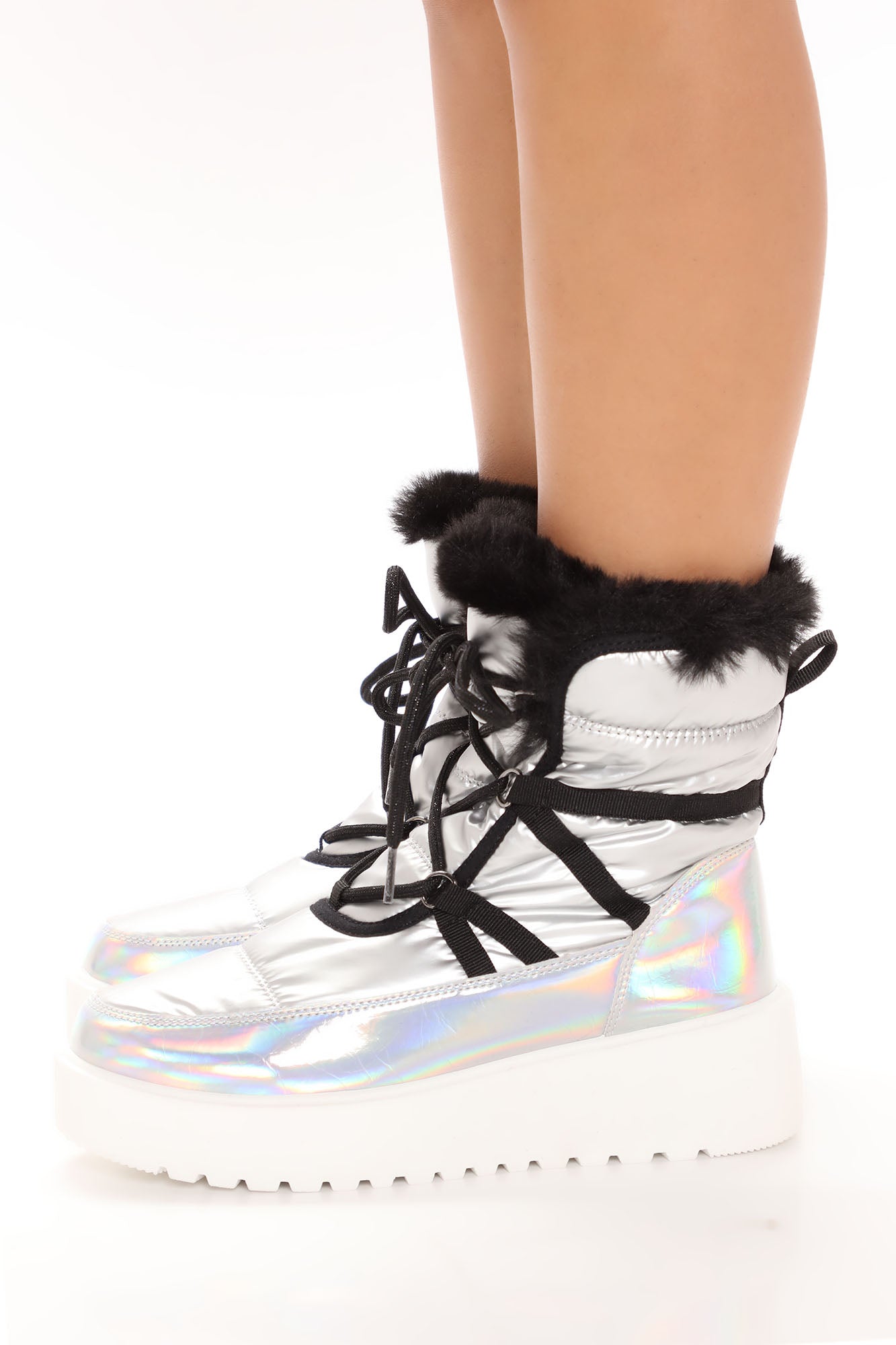 Keep Me Warm Boots - Silver - Image 3