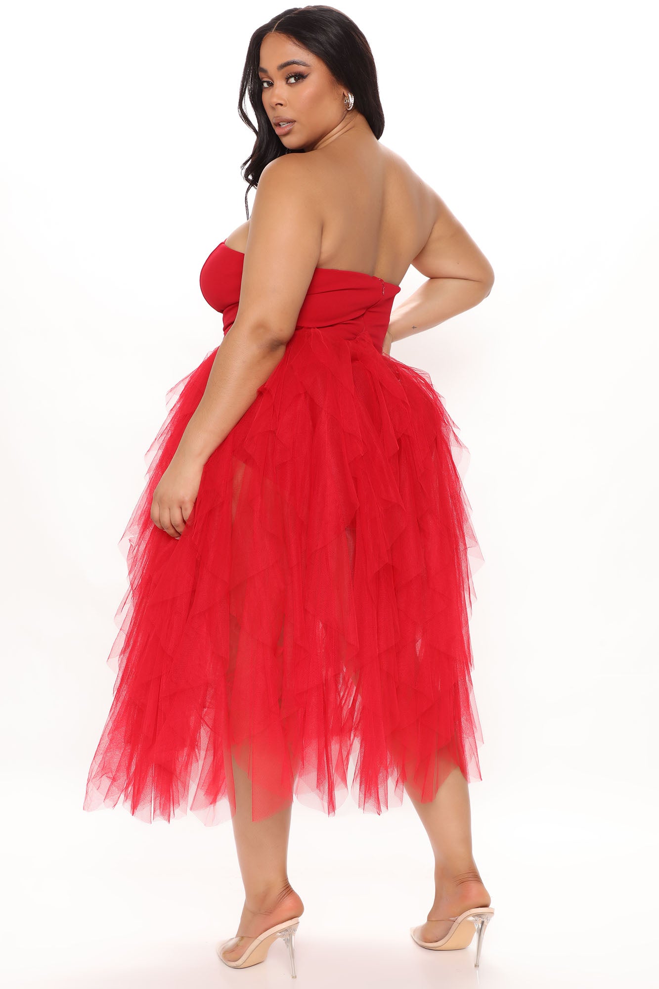 Caught My Eye Tube Maxi Dress - Red - Image 8