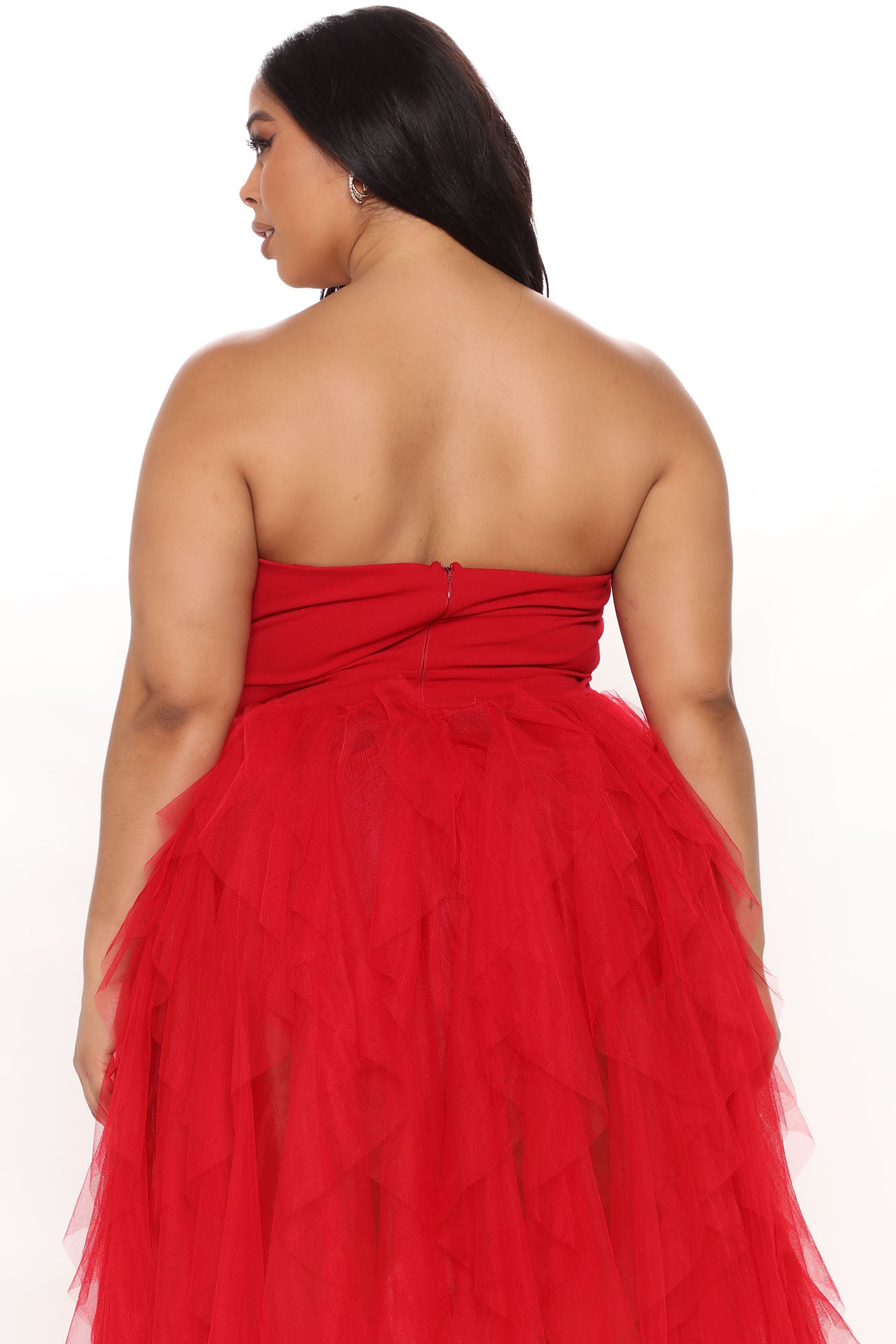 Caught My Eye Tube Maxi Dress - Red - Image 9