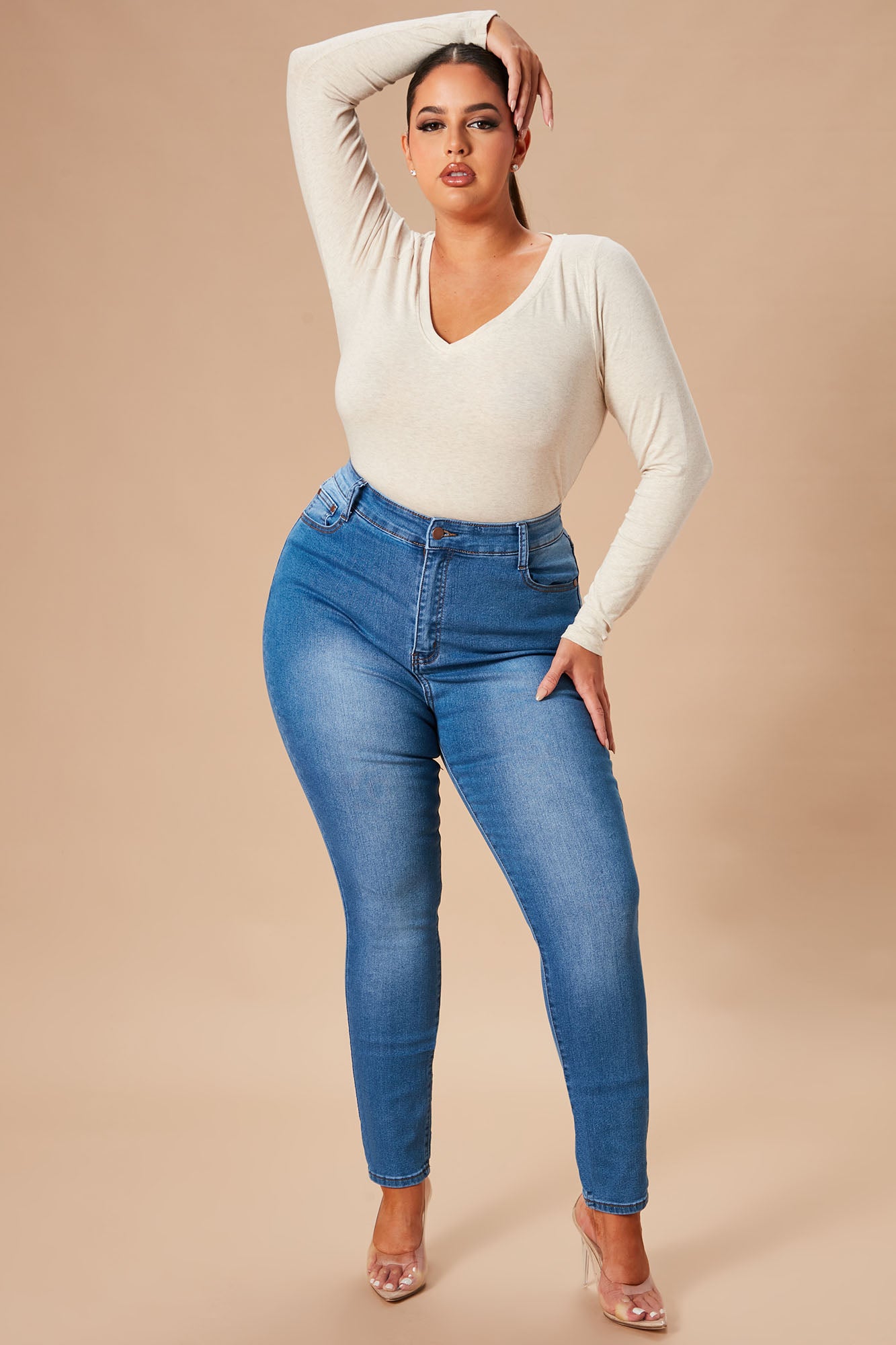Your Everyday Long Sleeve Tee - Oatmeal - Image 5