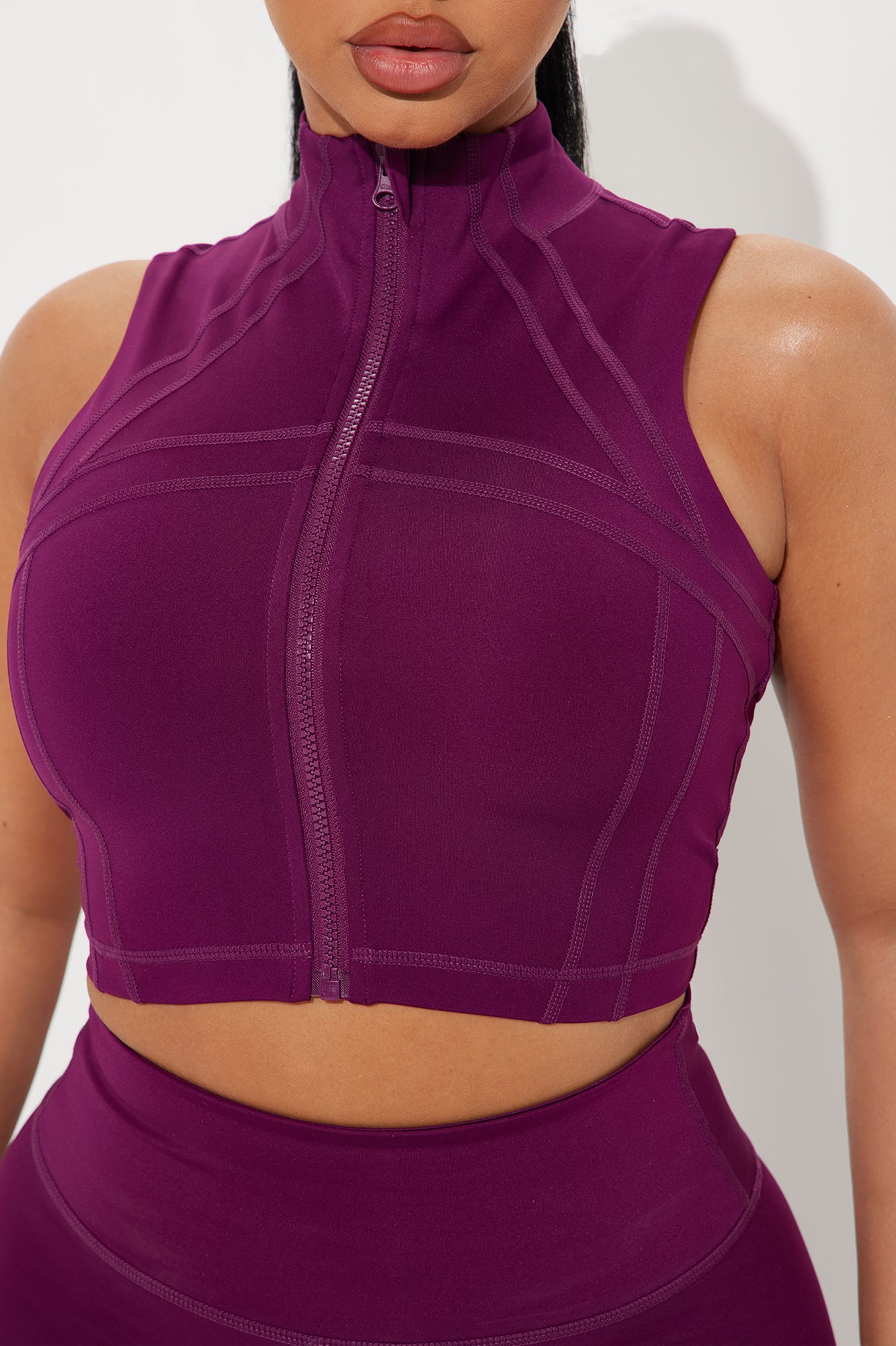 Take A Spin Elevate Active Top - Plum - Image 4