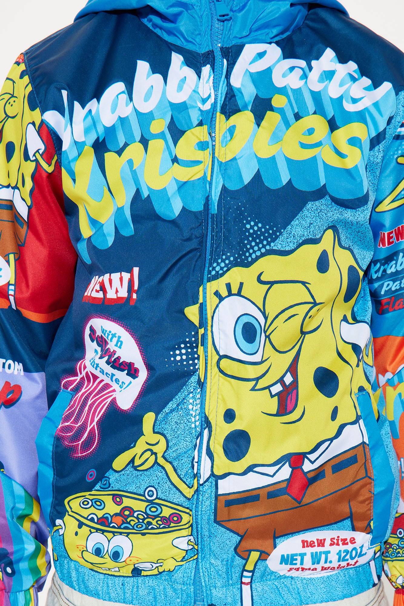 Mini SpongeBob Krabby Patty Krispies Zip Up Windbreaker - Blue - Image 4
