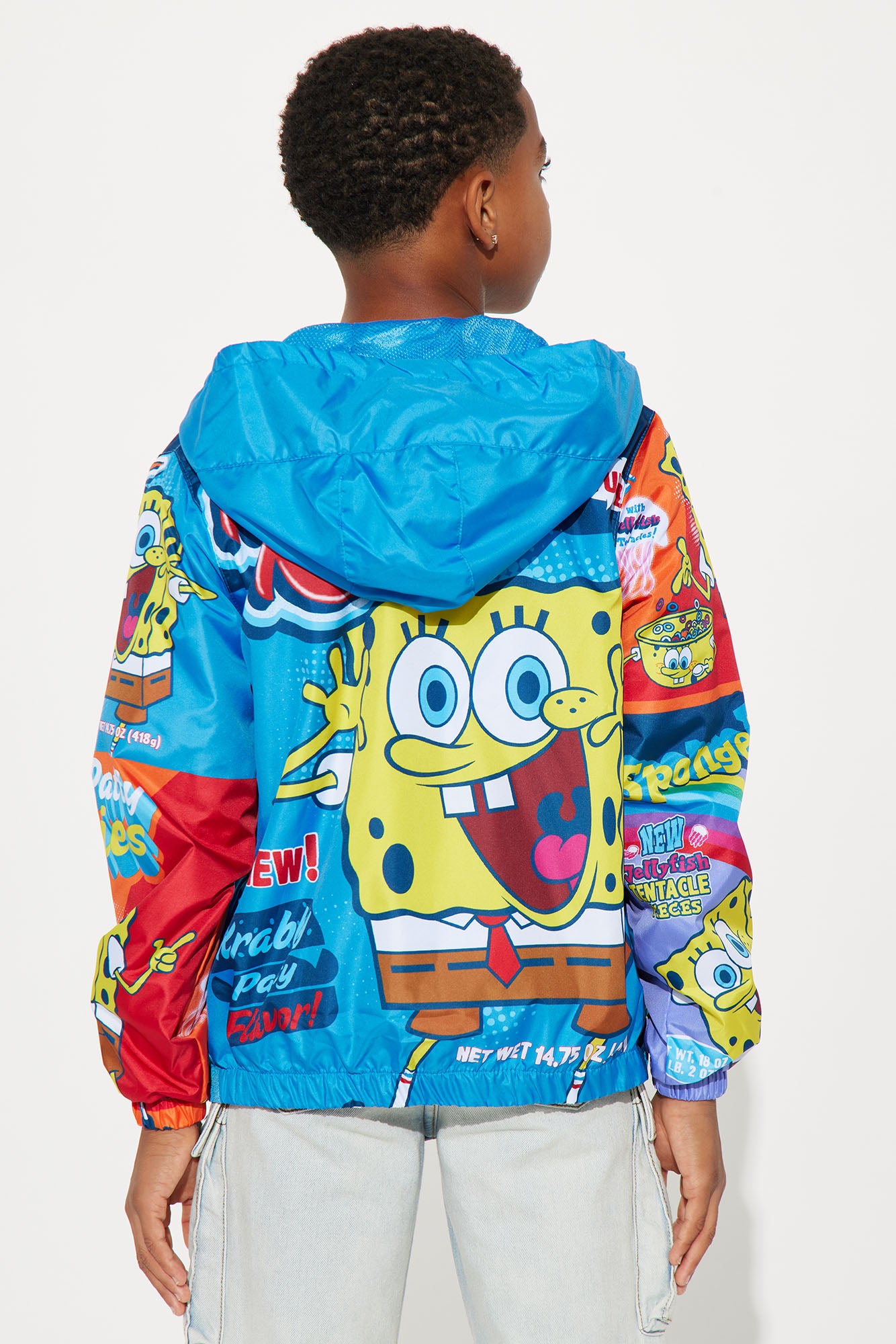 Mini SpongeBob Krabby Patty Krispies Zip Up Windbreaker - Blue - Image 3