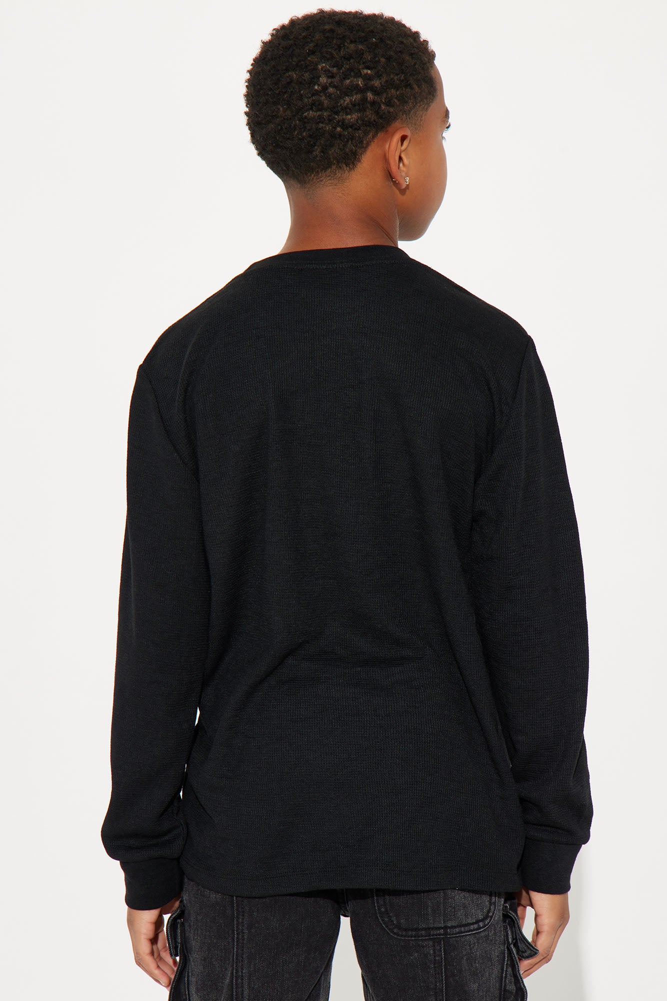 Mini Von Dutch Red Font Long Sleeve Tee - Black - Image 4
