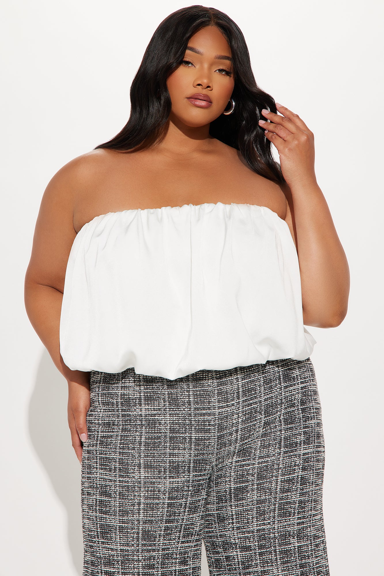Work Wifey Bubble Tweed Jumpsuit - White/combo - Image 5
