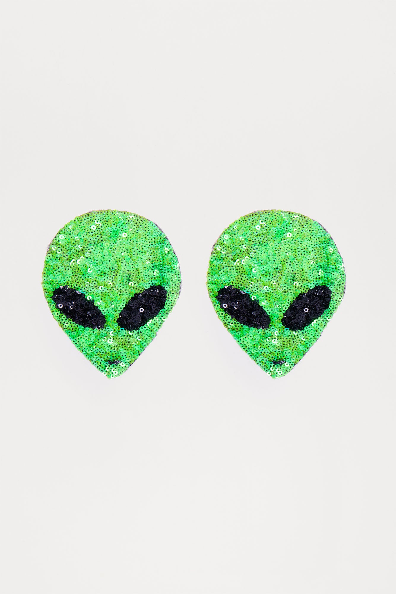 Peace Out Sequin Nipple Cover Pasties - Neon Green - Image 3
