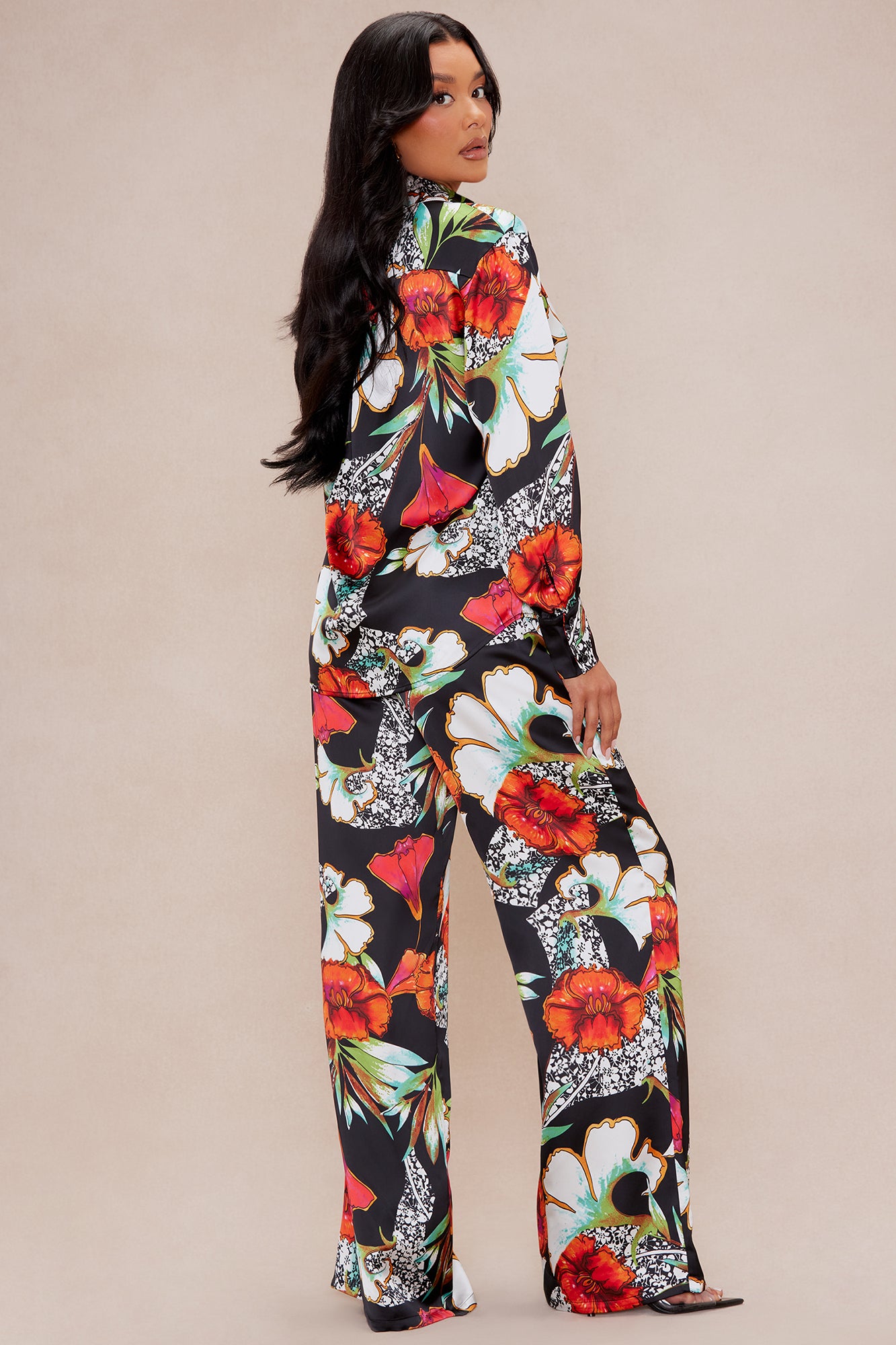 Amiri Satin Pant Set - Black/combo - Image 4