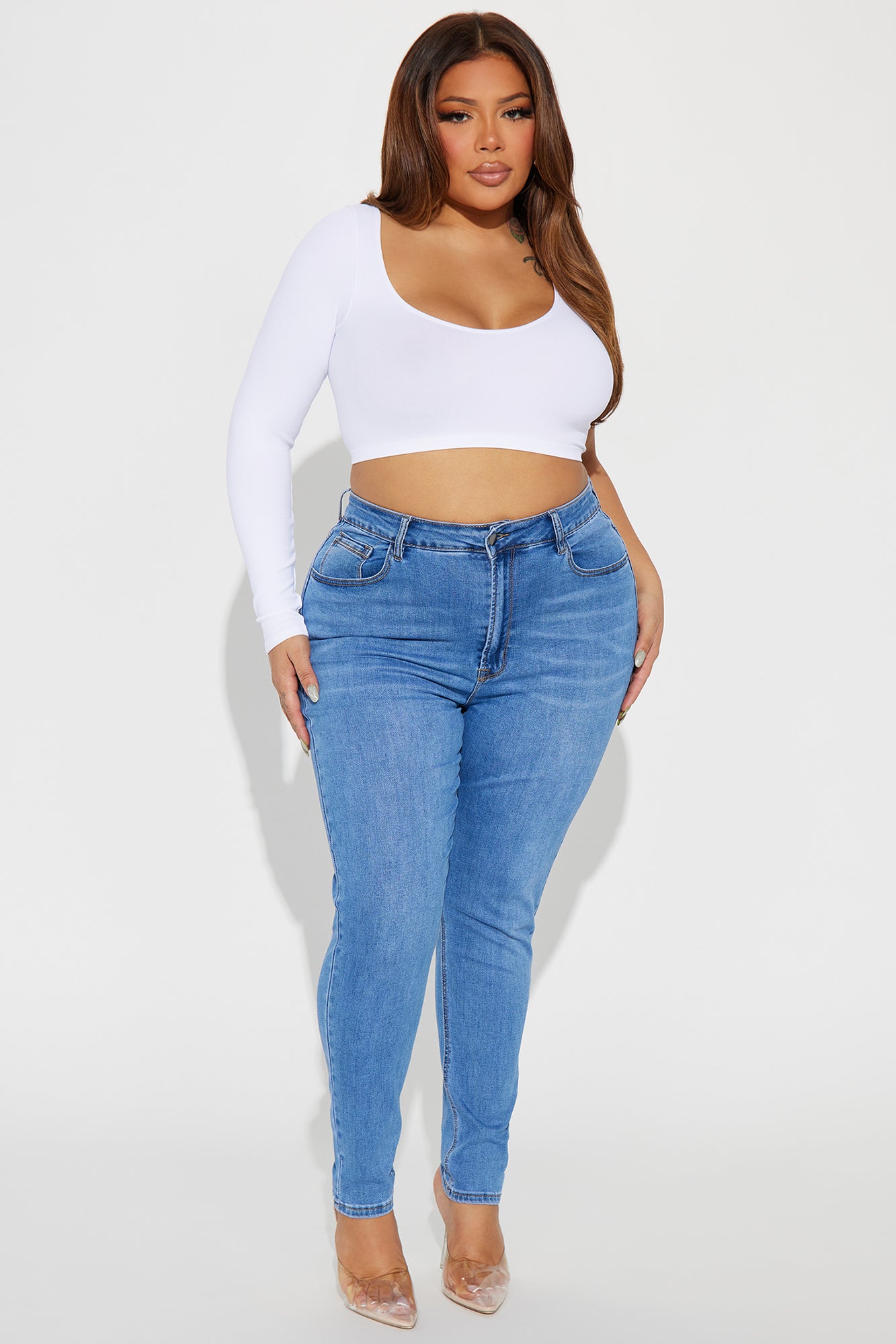 Ivy Super Soft Booty Lifter Skinny Jeans - Light Wash - Image 5