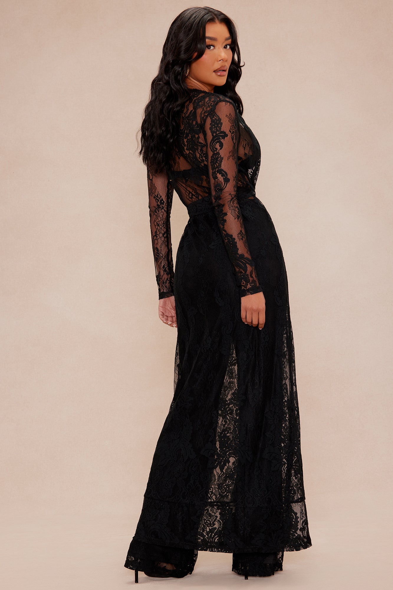 So Scandalous Lace Pant Set - Black - Image 5
