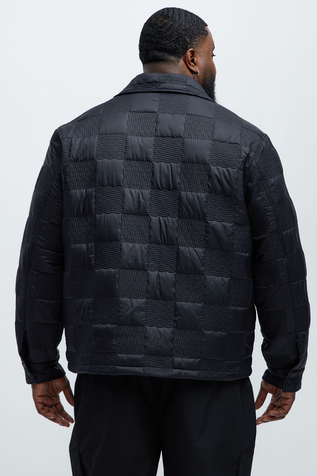 Laurel Checker Quilt Jacket - Black - Image 8