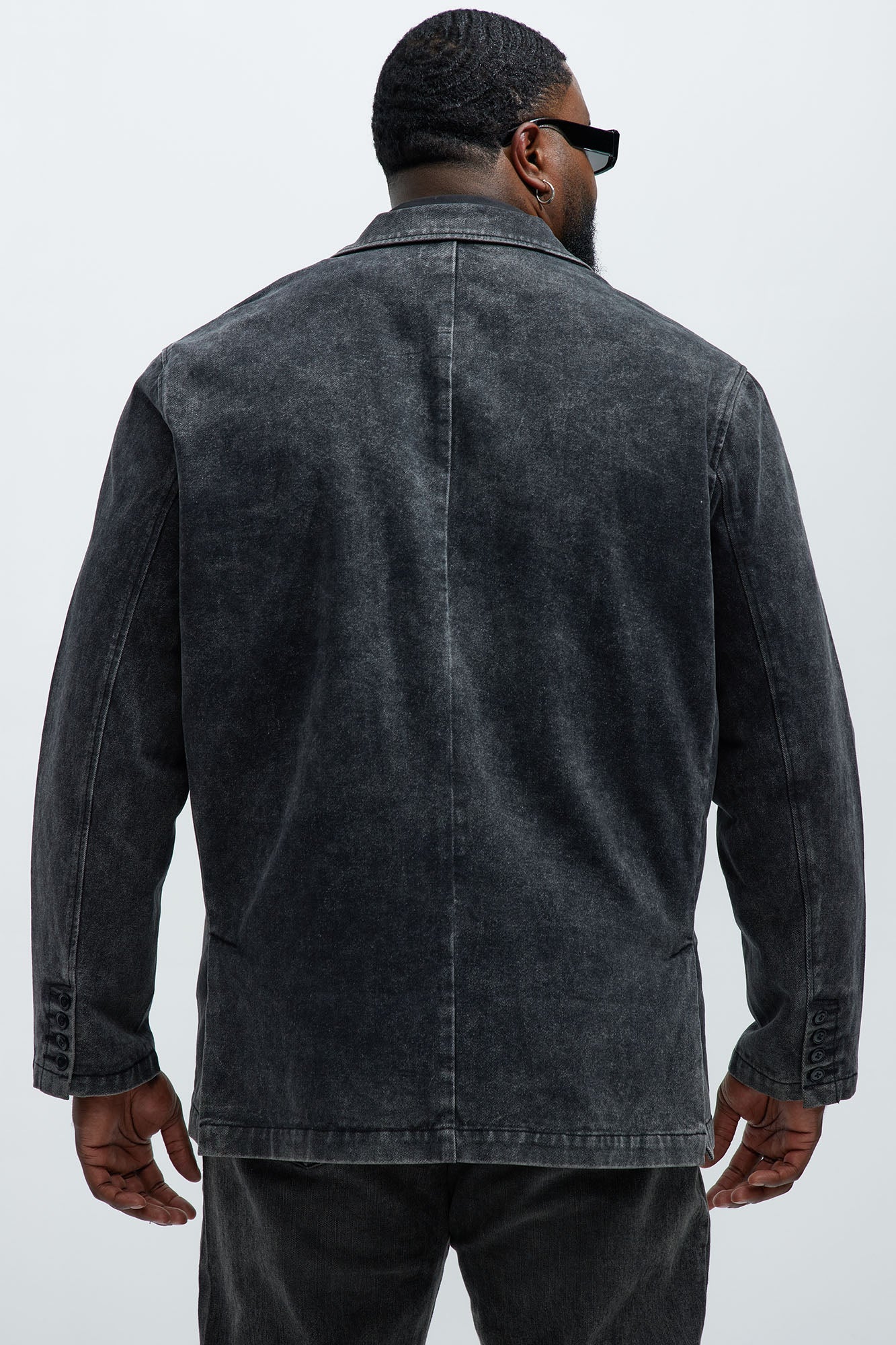 Belle Denim Blazer - Black Wash - Image 9