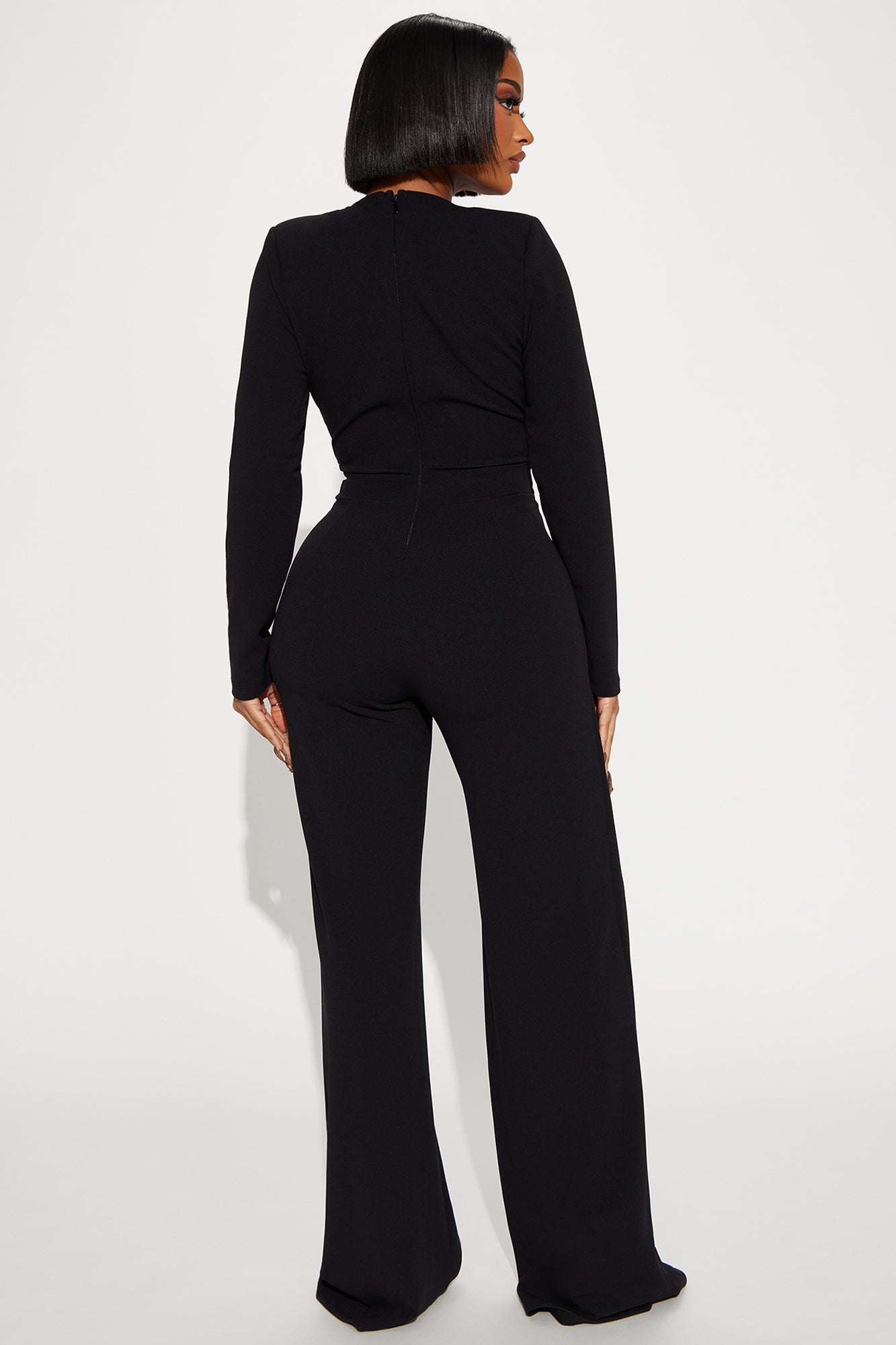Need A Date Long Sleeve Jumpsuit - Black - Image 3
