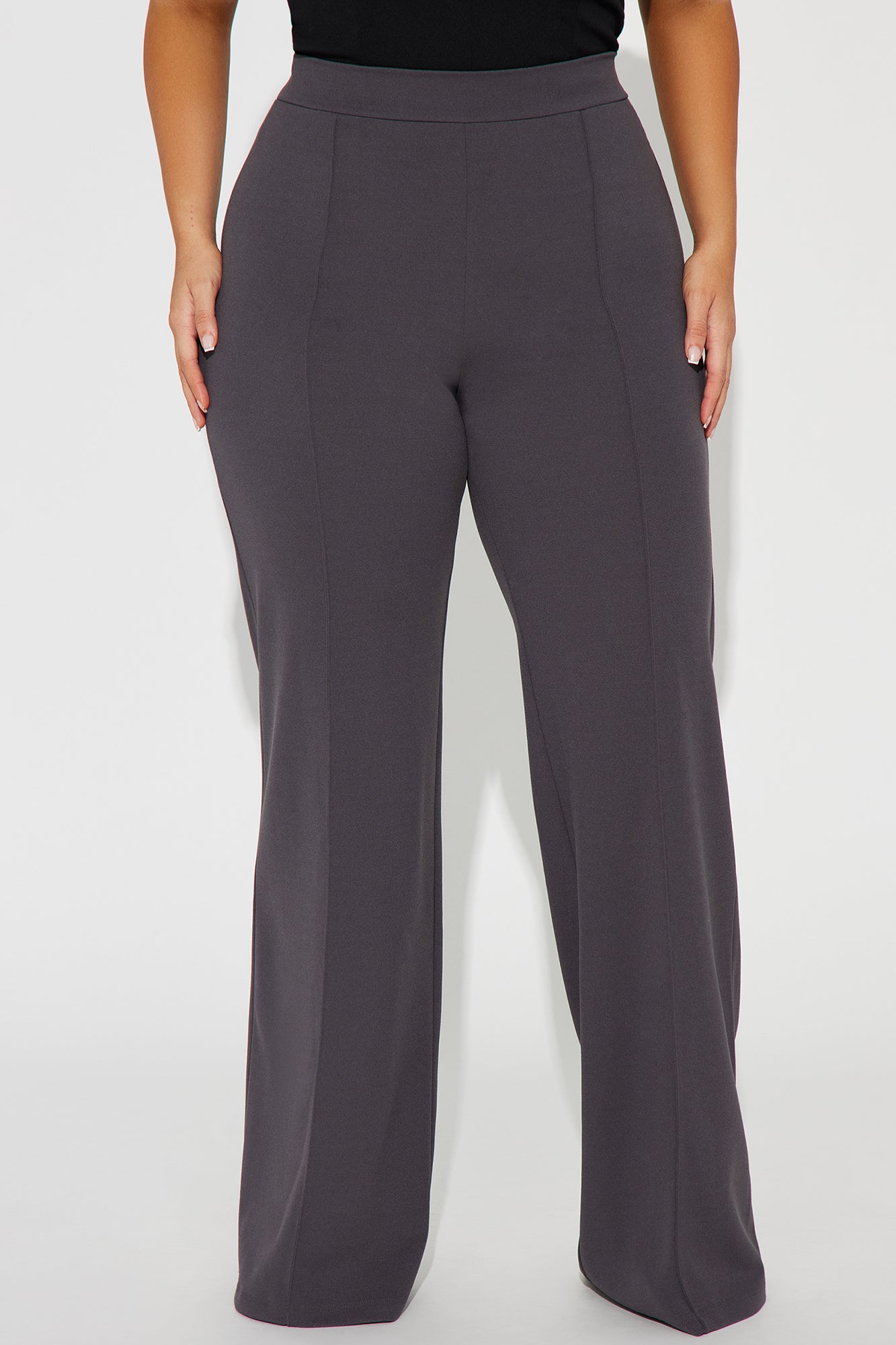 Tall Victoria High Waisted Dress Pants - Charcoal - Image 5