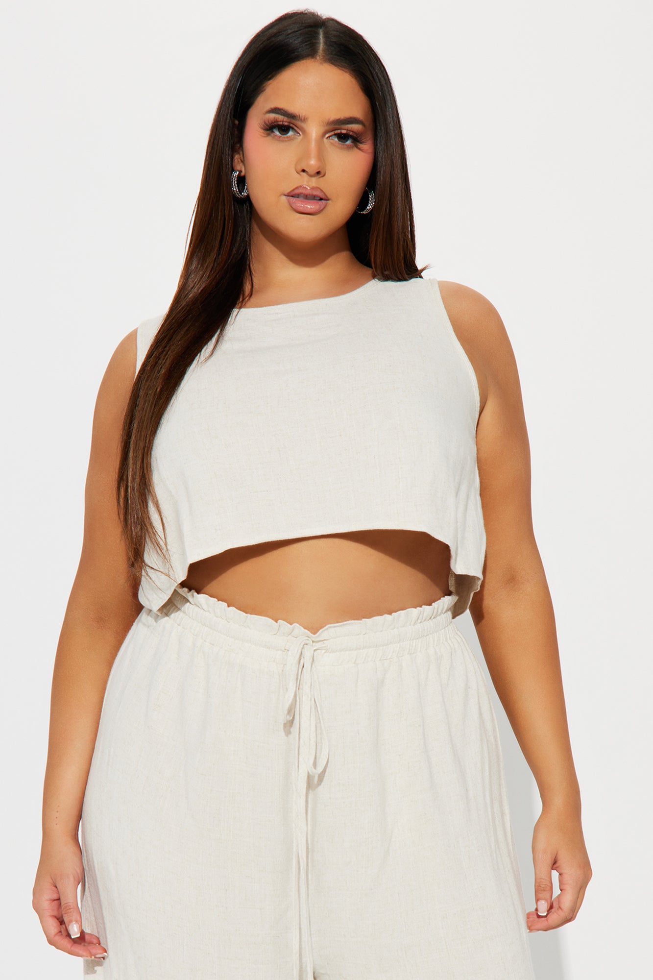 Day Dreaming Linen Pant Set - Oatmeal - Image 5