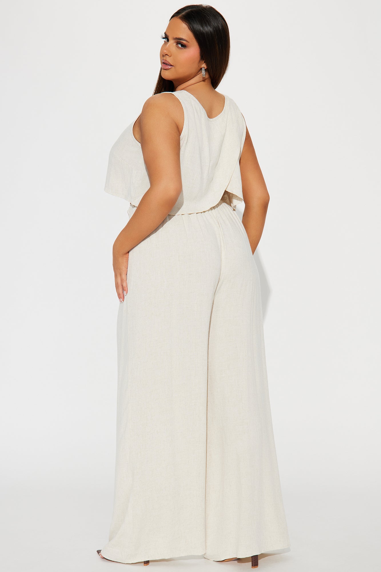 Day Dreaming Linen Pant Set - Oatmeal - Image 6