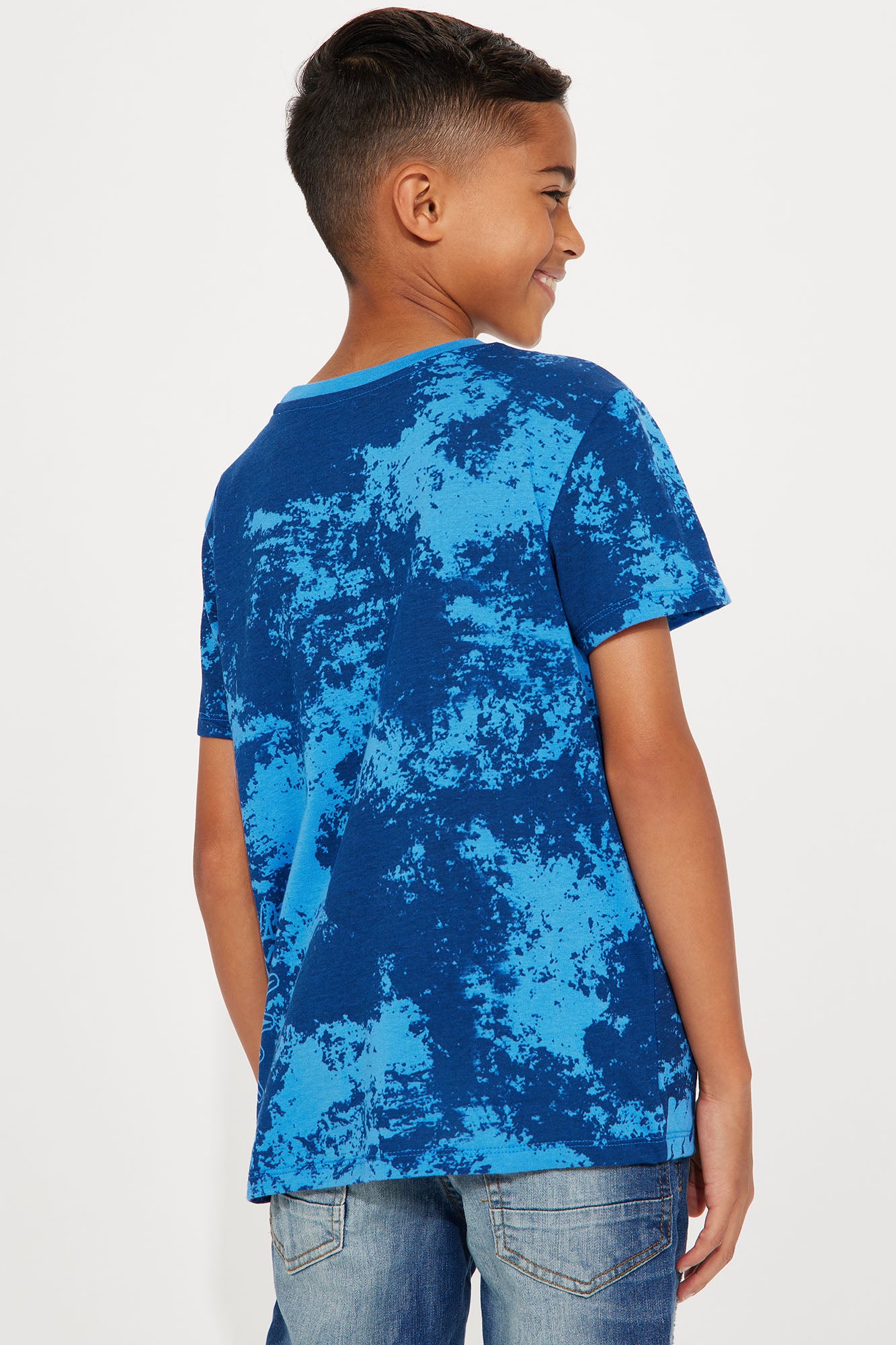 Mini Tom And Jerry Texture Panel Tee - Blue - Image 4