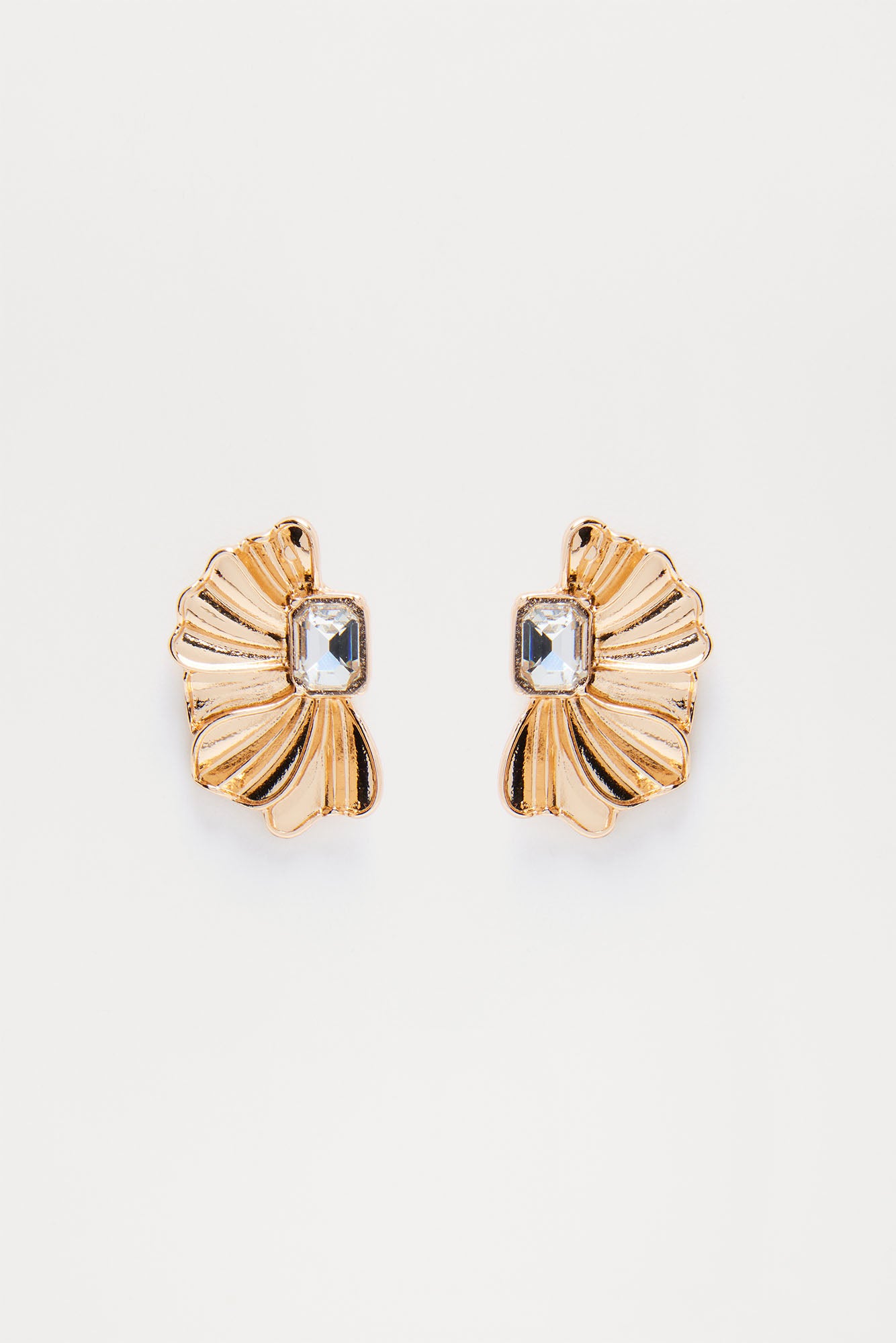 La Flor Earrings - Gold/Clear - Image 3