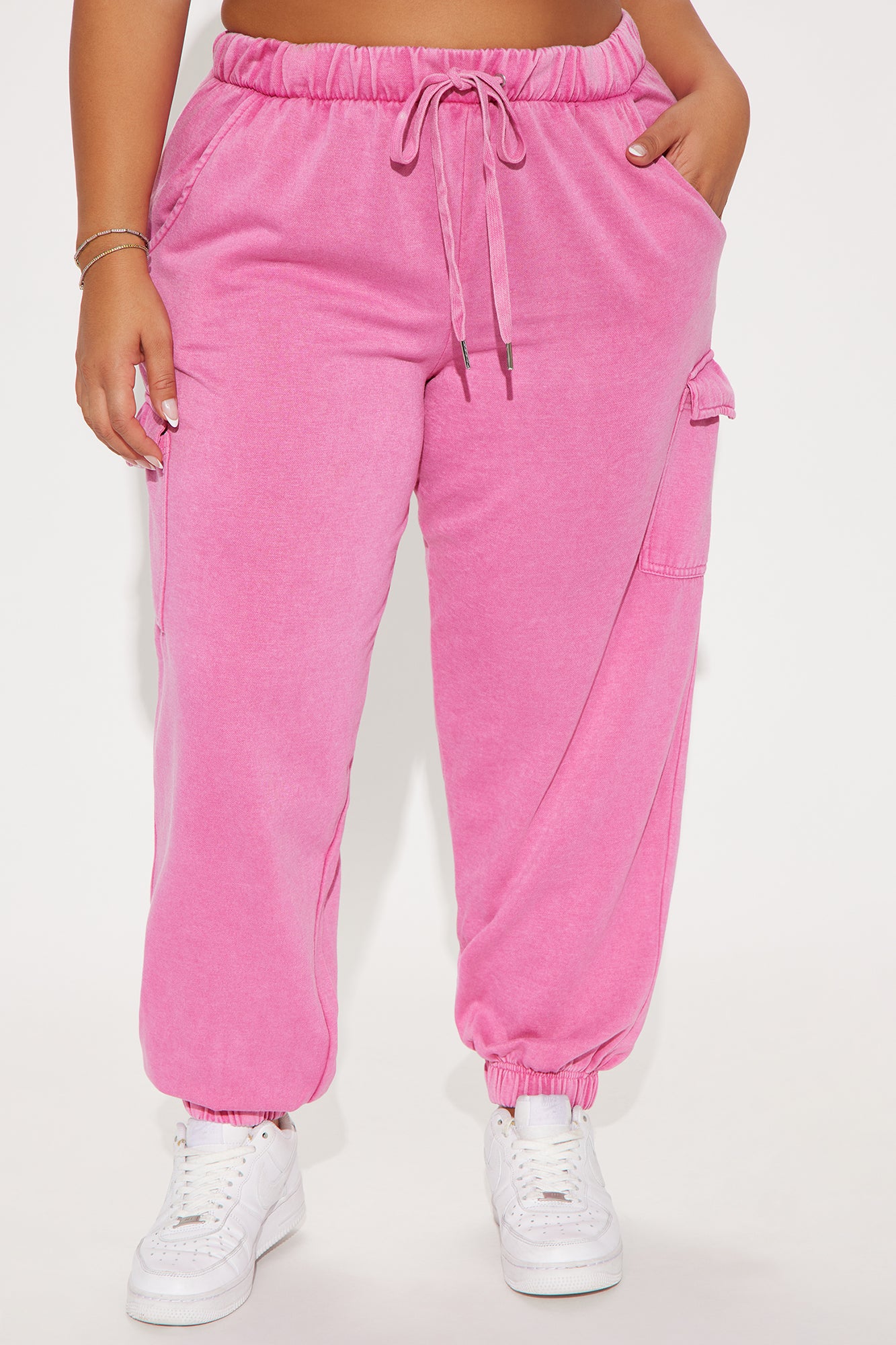 Fiona Fleece Jogger - Fuchsia - Image 5
