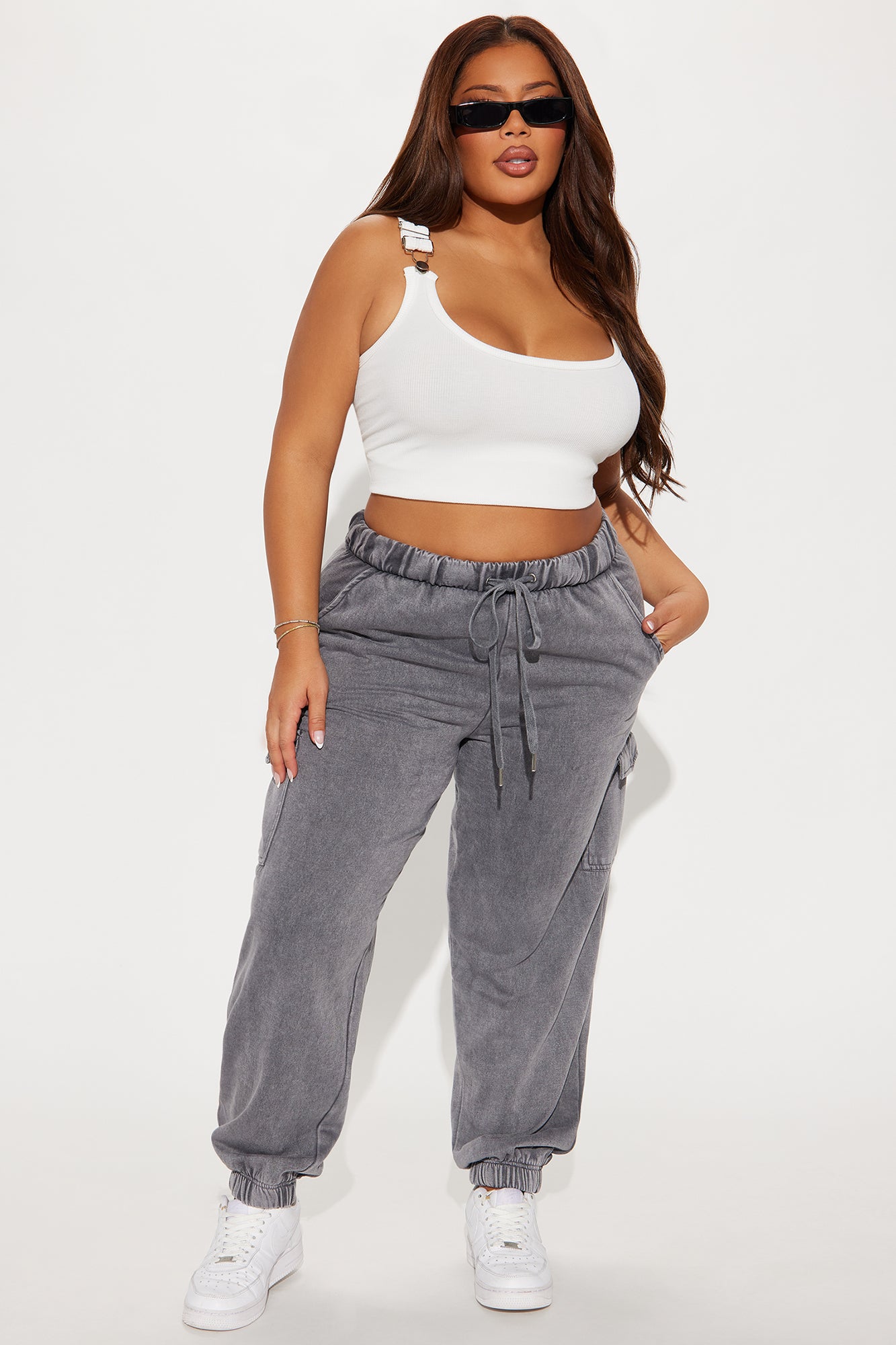 Fiona Fleece Jogger - Black - Image 4