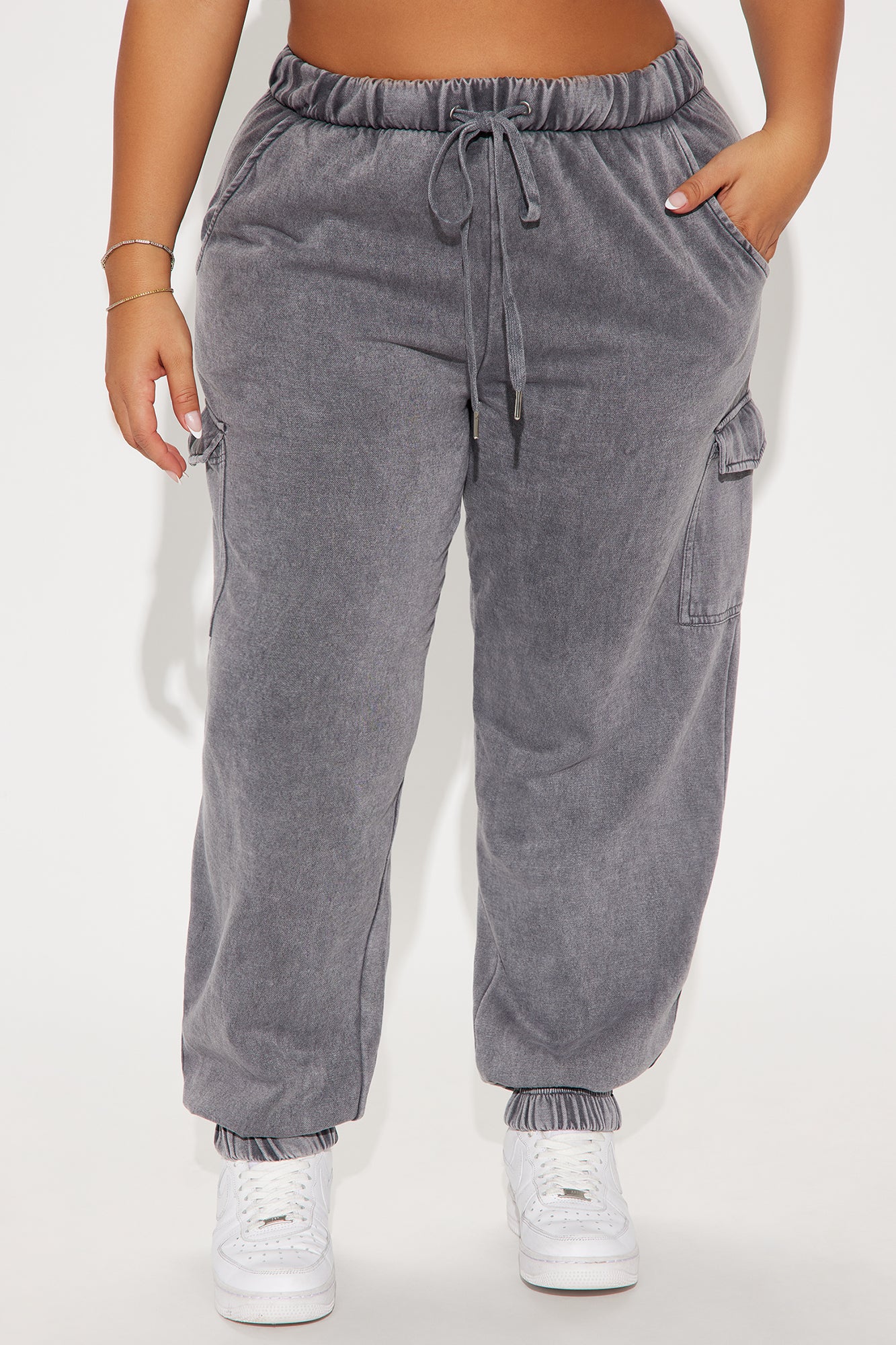 Fiona Fleece Jogger - Black - Image 5