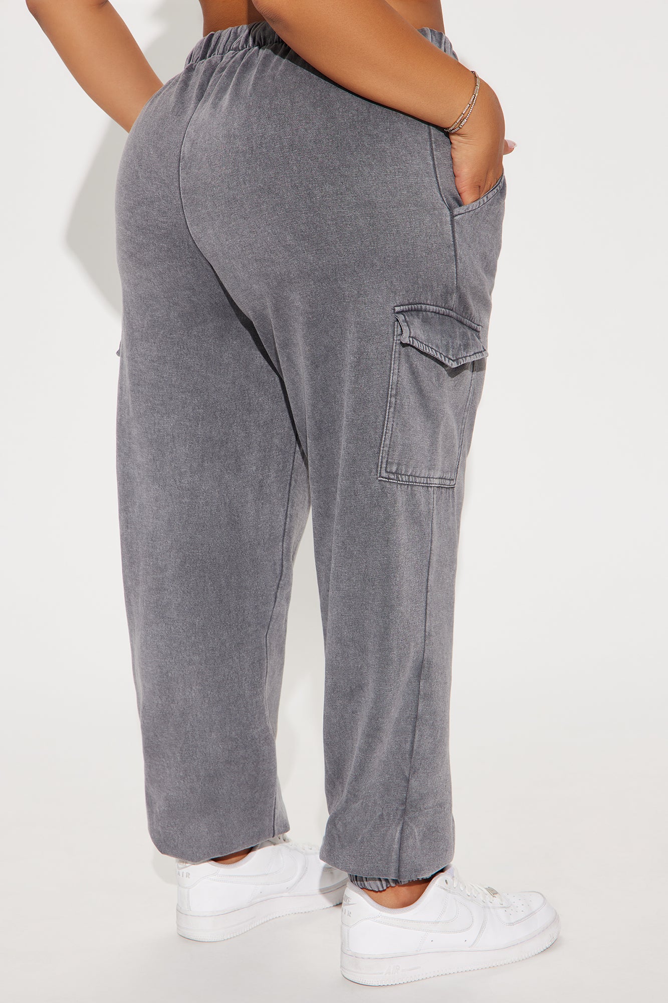 Fiona Fleece Jogger - Black - Image 6
