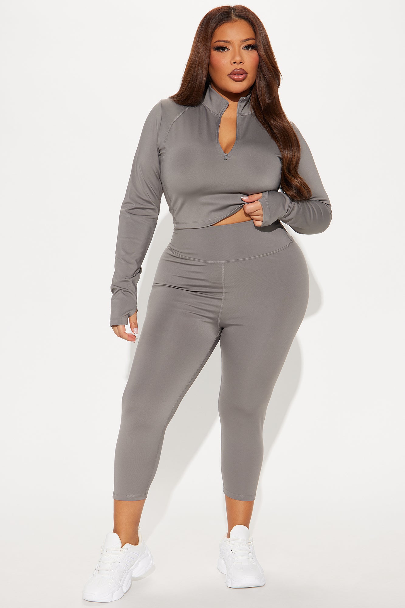 Run It Up Elevate Capri Active Legging - Charcoal - Image 5