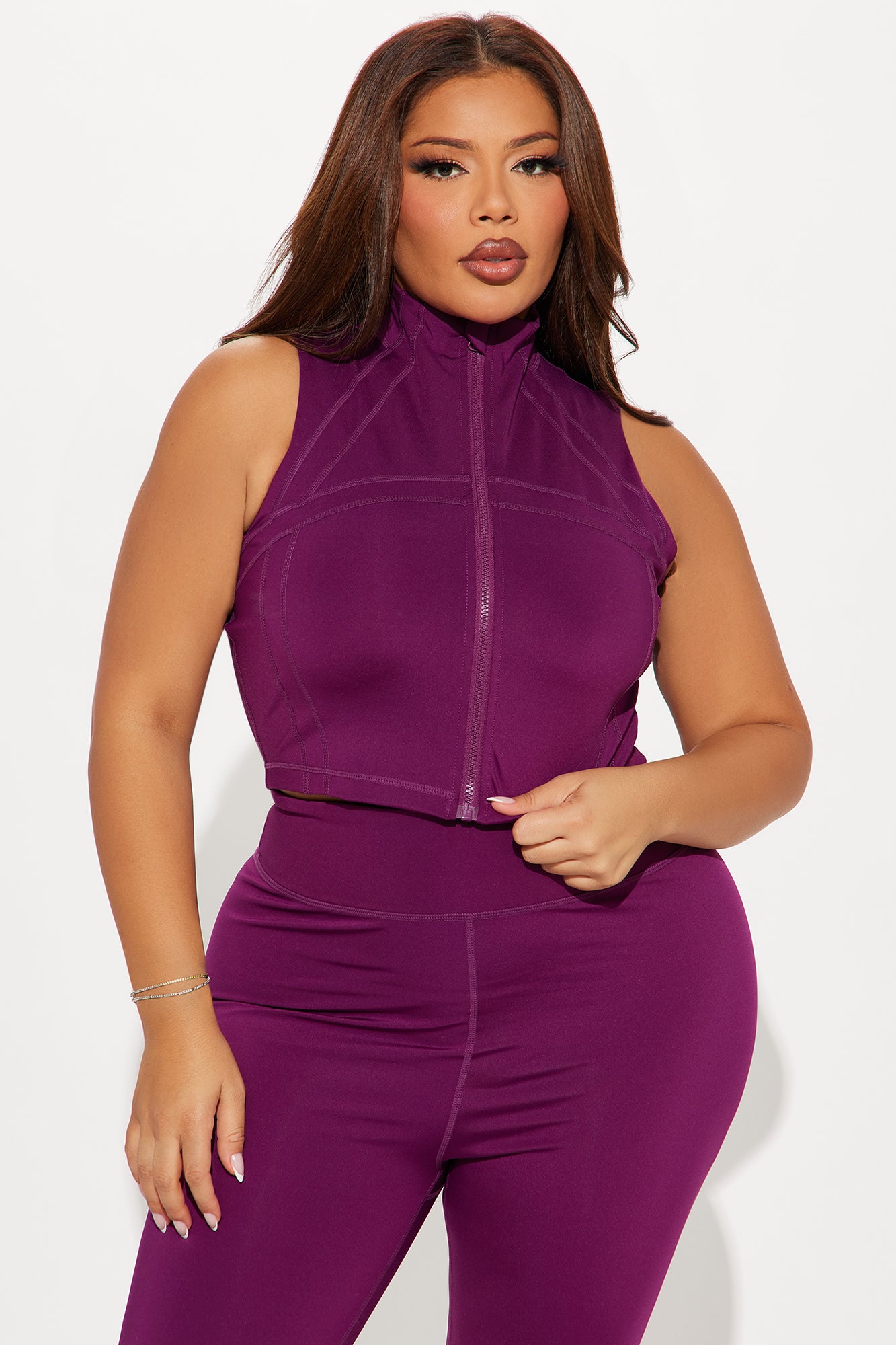 Take A Spin Elevate Active Top - Plum - Image 6