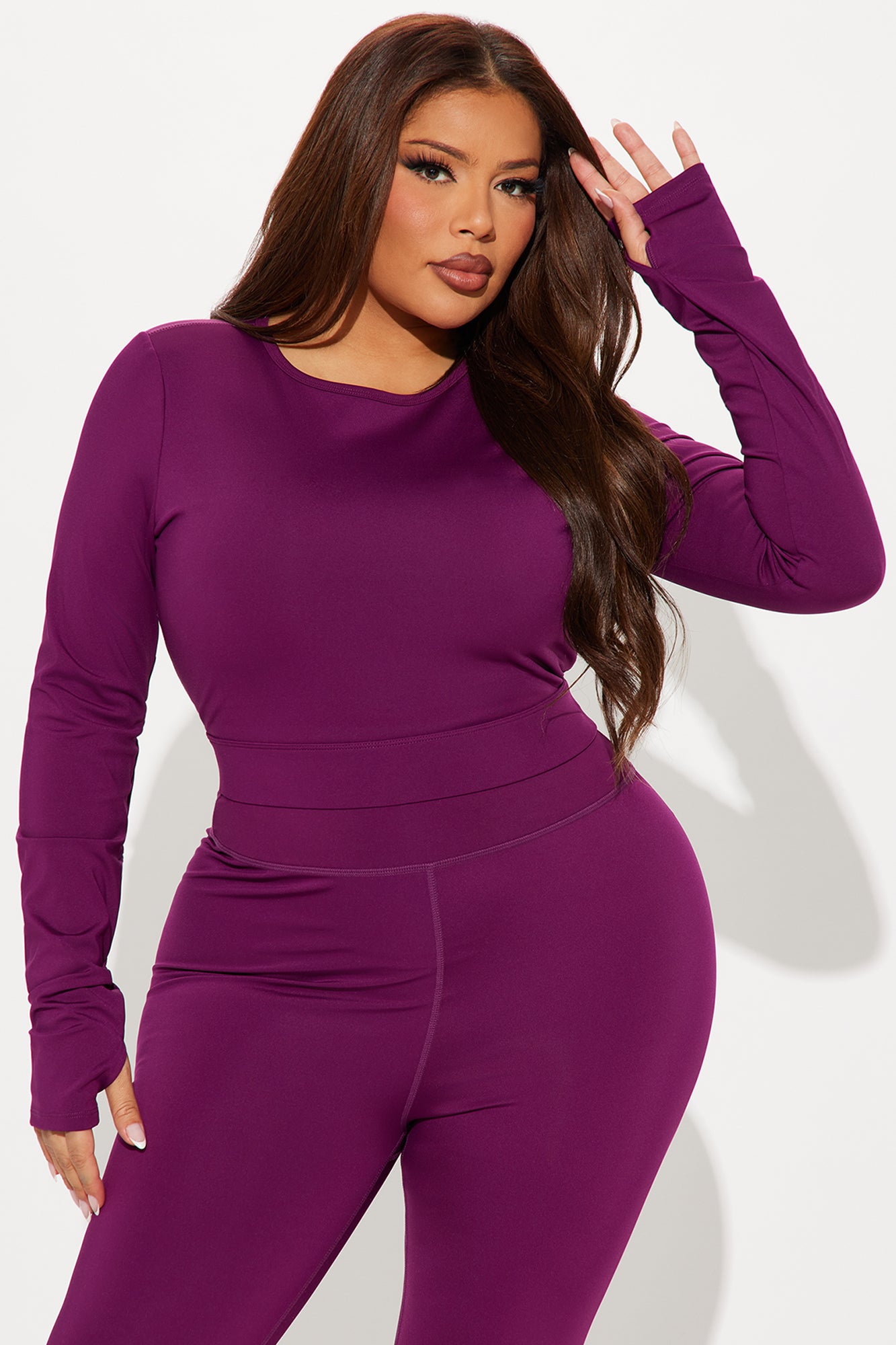 Spin Back Elevate Active Top - Plum - Image 5
