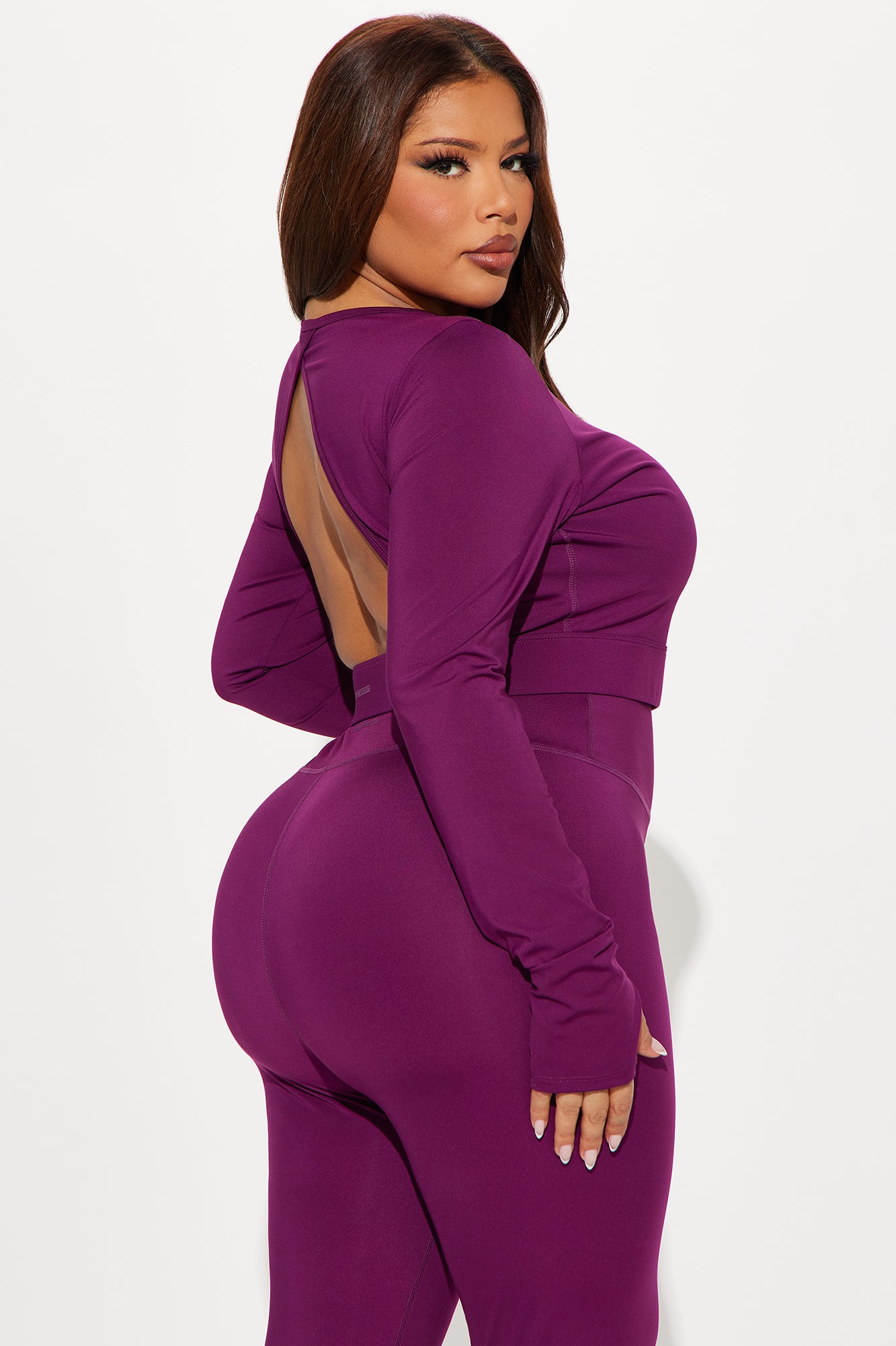 Spin Back Elevate Active Top - Plum - Image 7