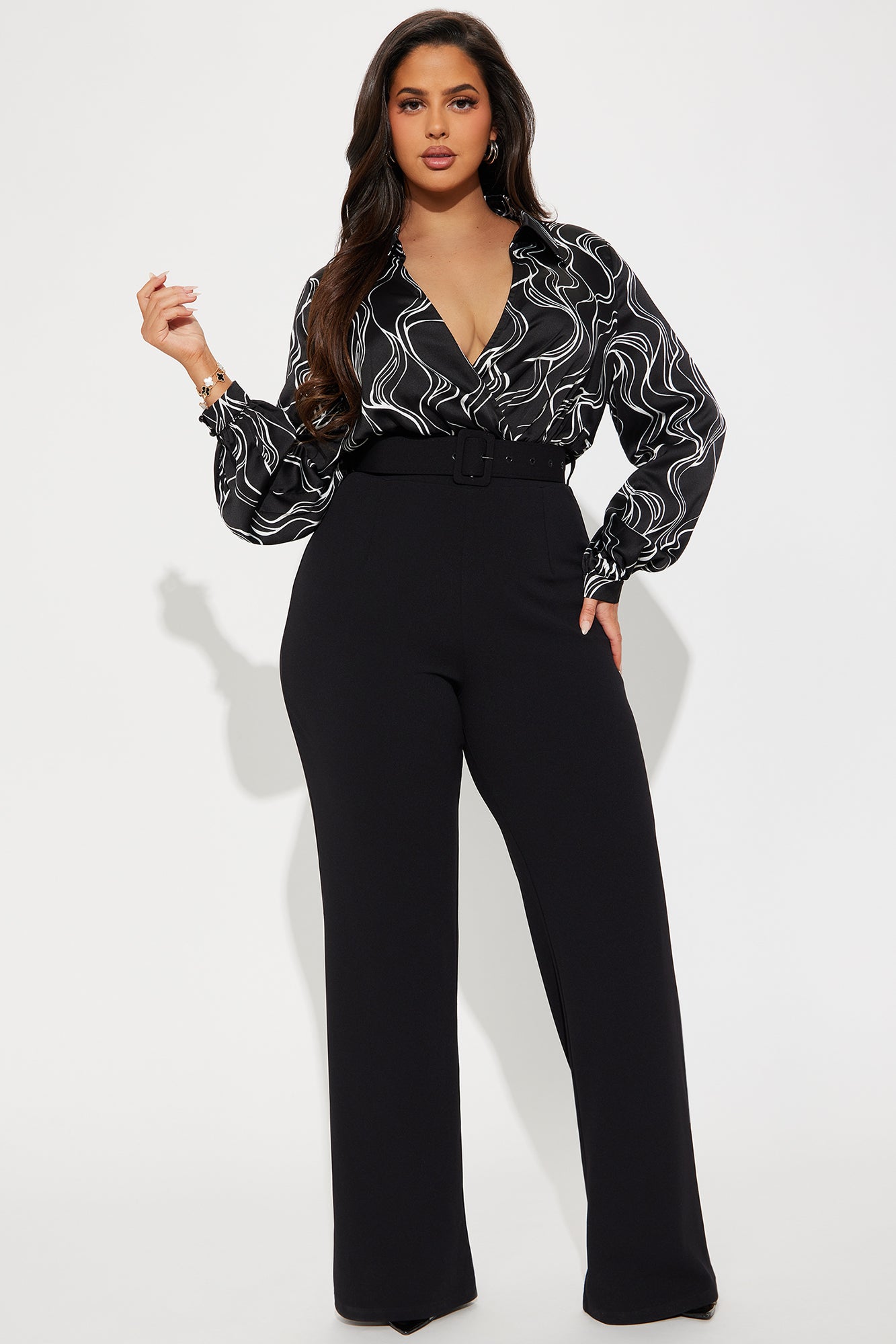Corporate Girly Jumpsuit - Black/combo - Image 4