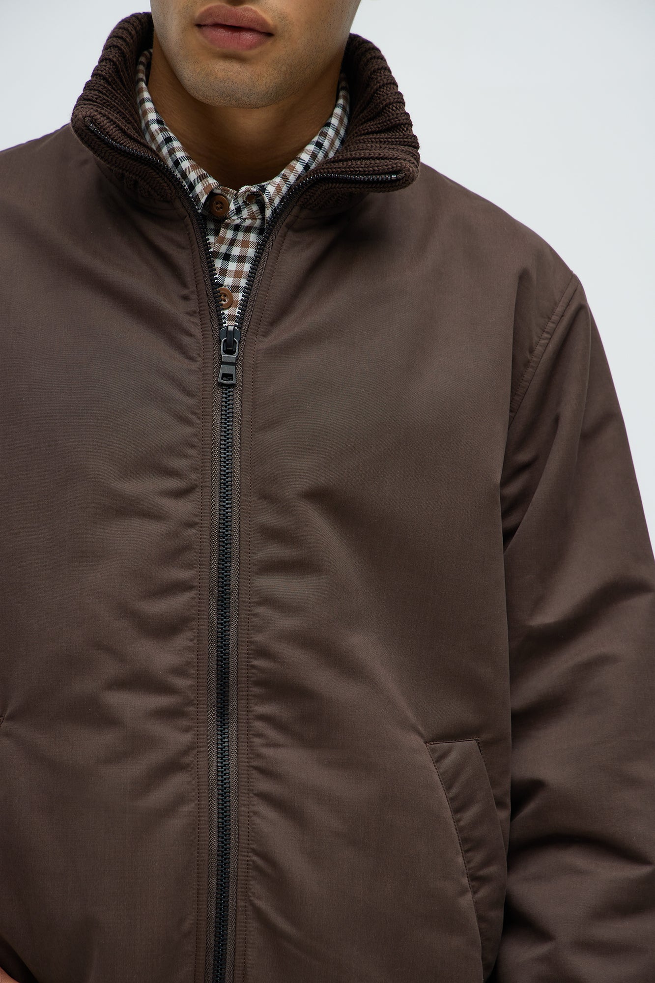 Back To U Bomber Jacket - Brown - Image 3