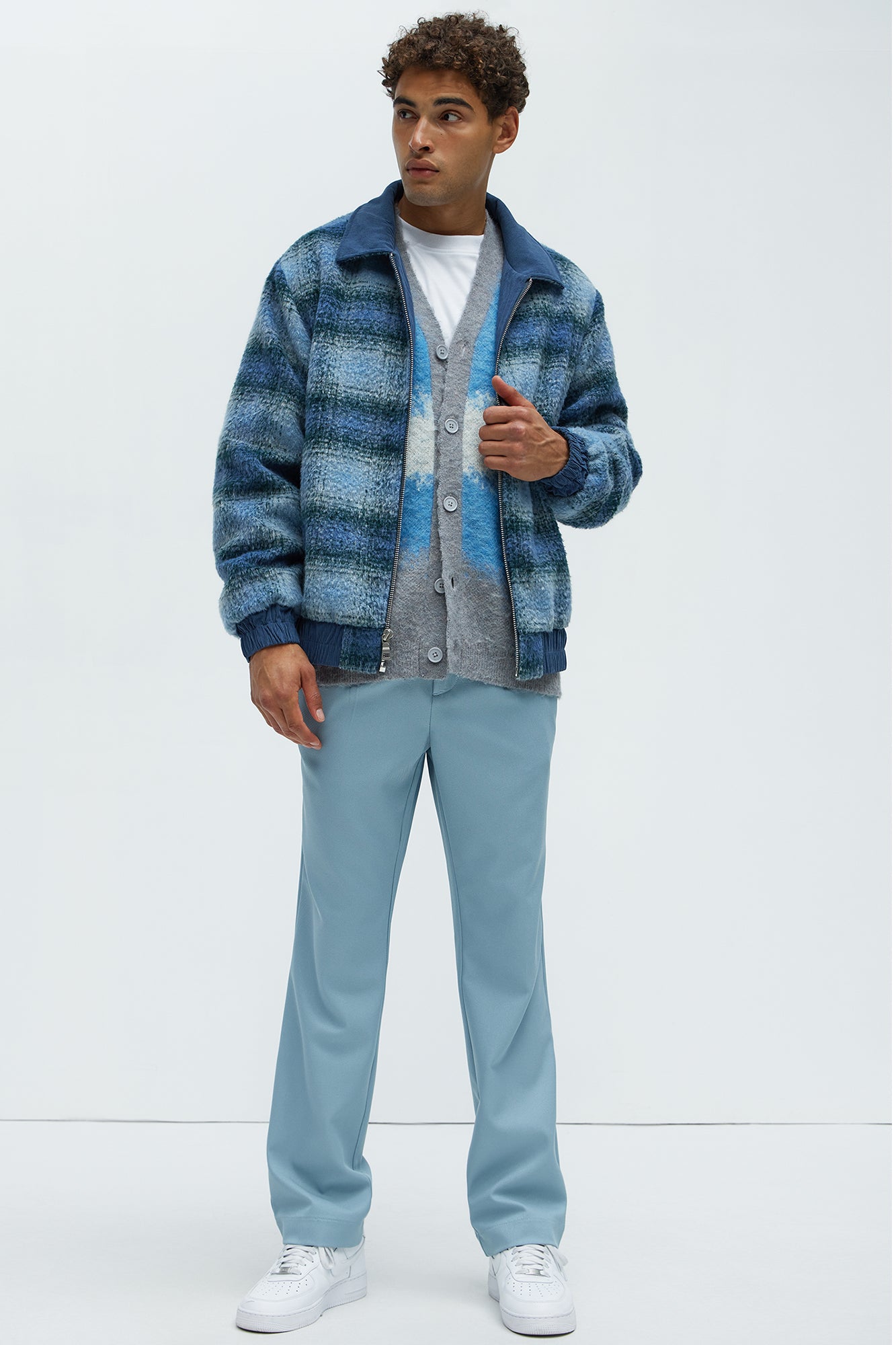 A Trip Outside Mohair Jacket - Blue - Image 3