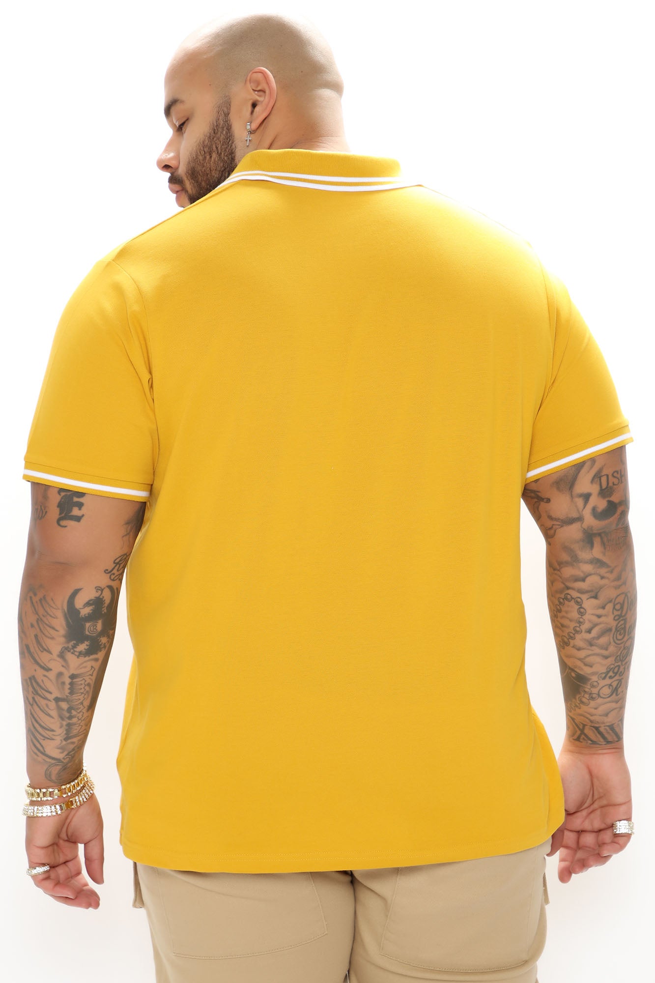 Wilson Short Sleeve Polo - Mustard - Image 6