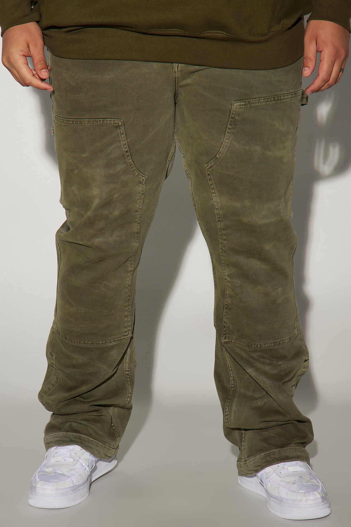 Indestructible Slim Flare Carpenter Pants - Olive - Image 7