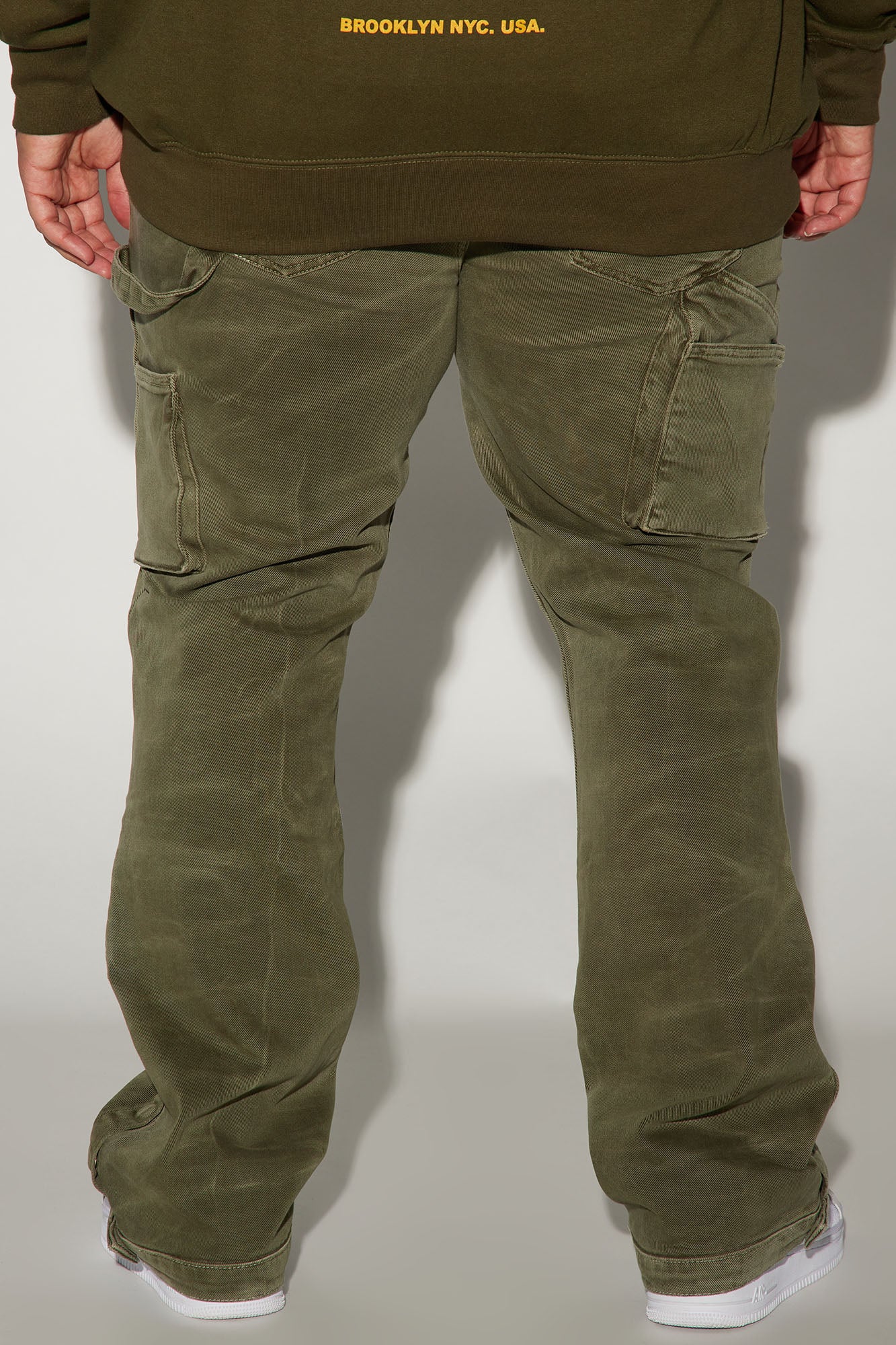 Indestructible Slim Flare Carpenter Pants - Olive - Image 9