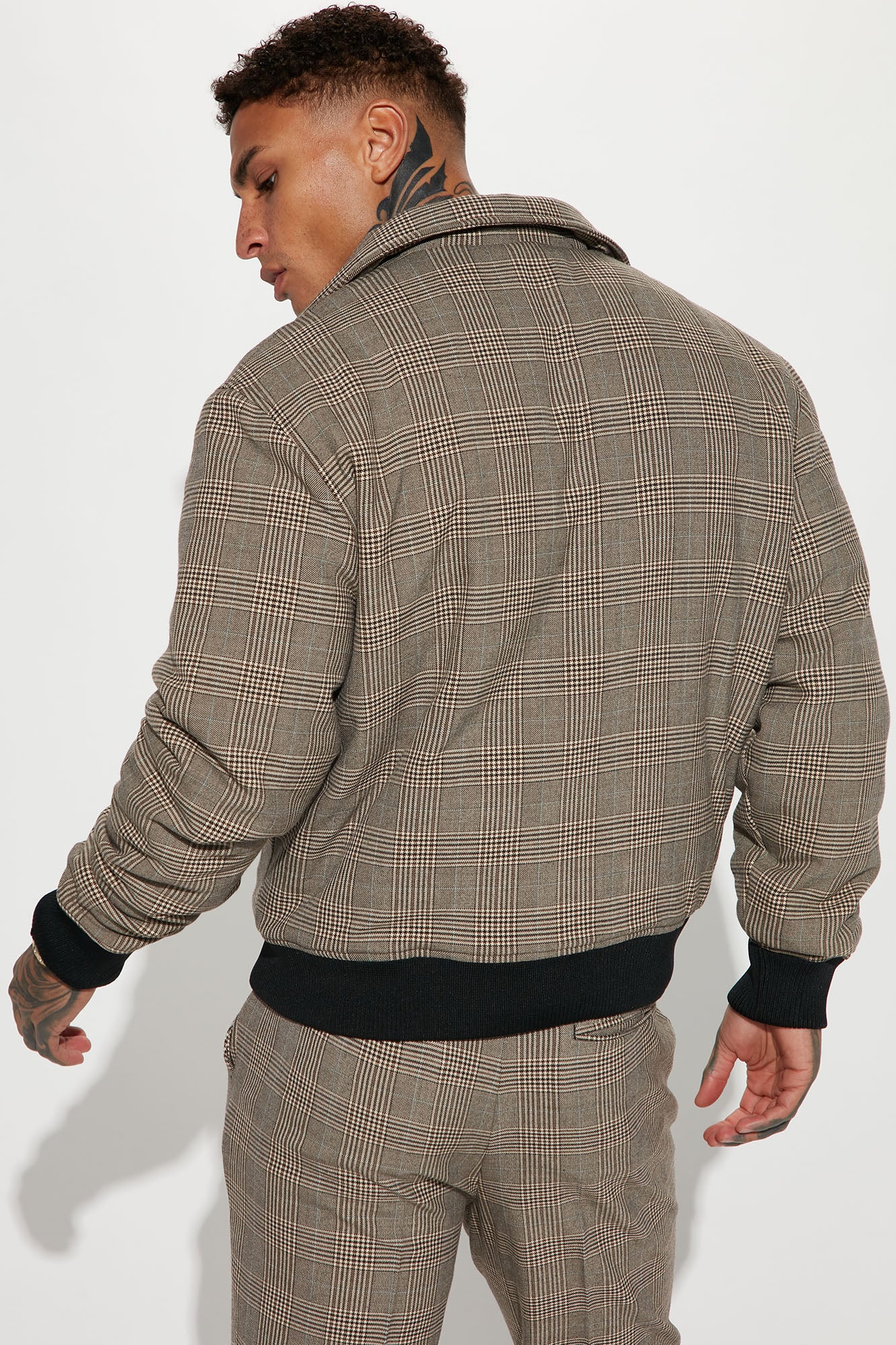 Anderson Plaid Bomber Jacket - Camel/combo - Image 6