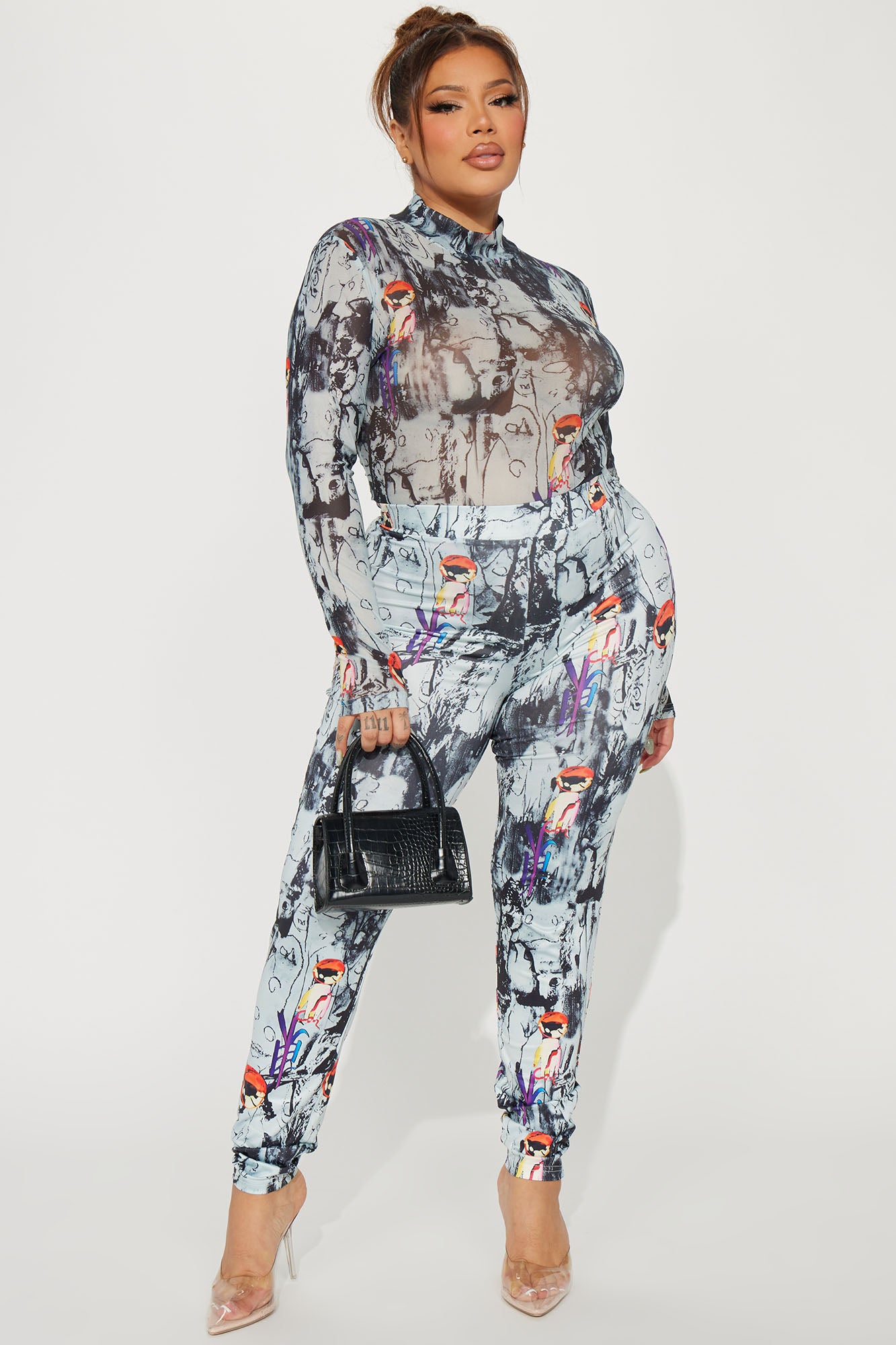 All About Us Legging Set - Grey/combo - Image 4