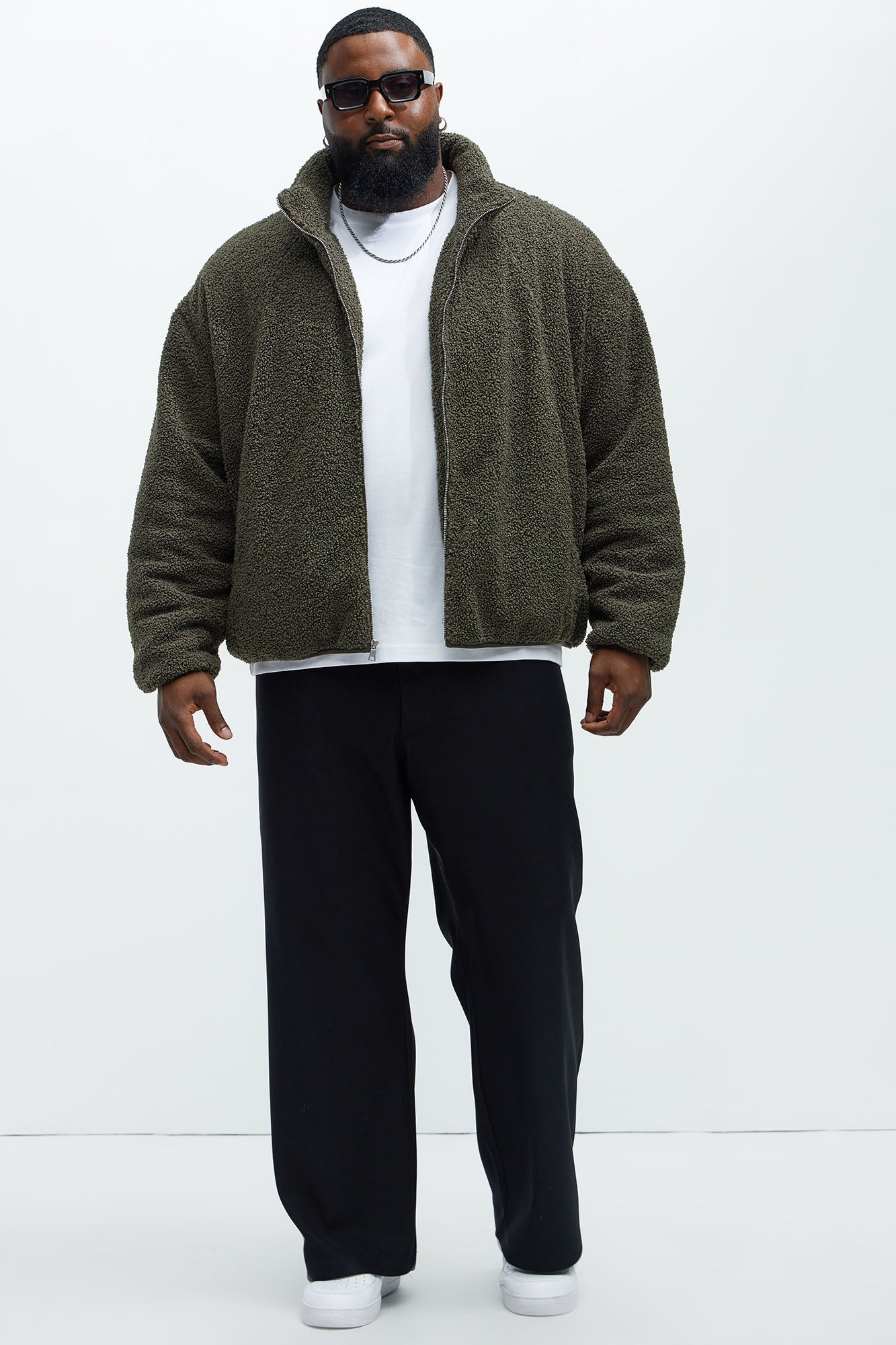 Sun's Up Sherpa Jacket - Olive - Image 6