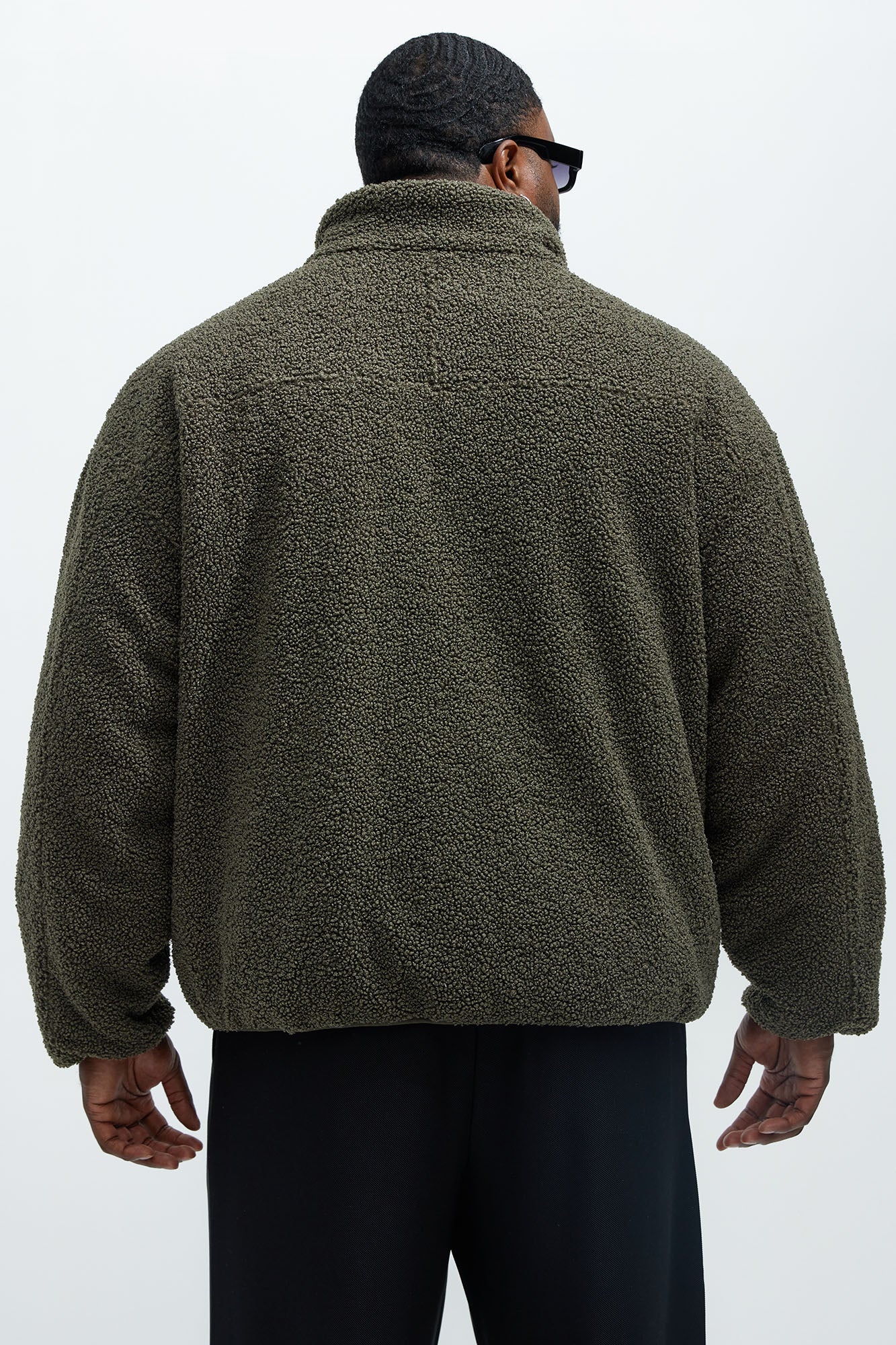 Sun's Up Sherpa Jacket - Olive - Image 8